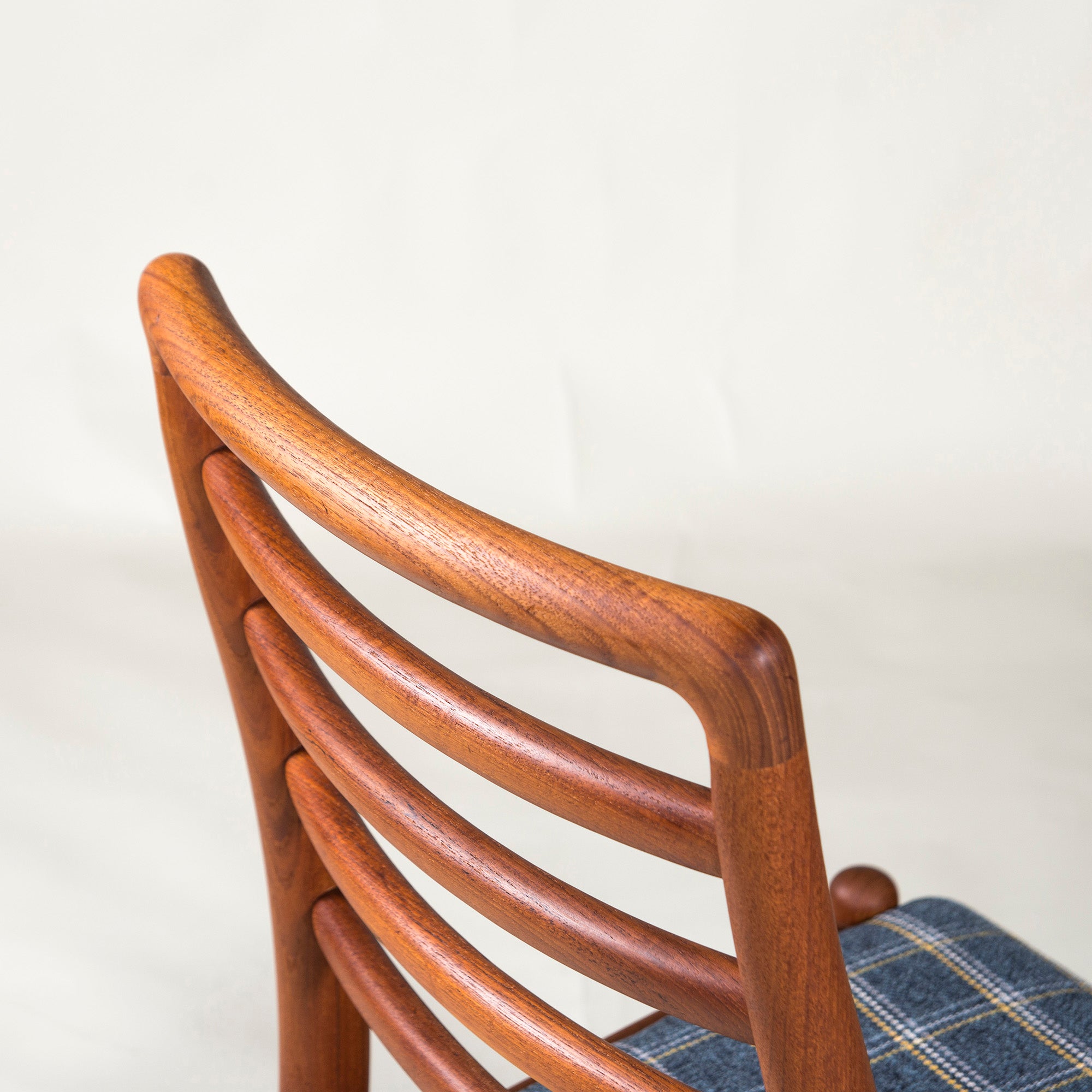 Dining Chair Japanese Vintage Teak Ladder Back Chair (1) Scandinavian Mid-Century High Back Seirin Seisakusho