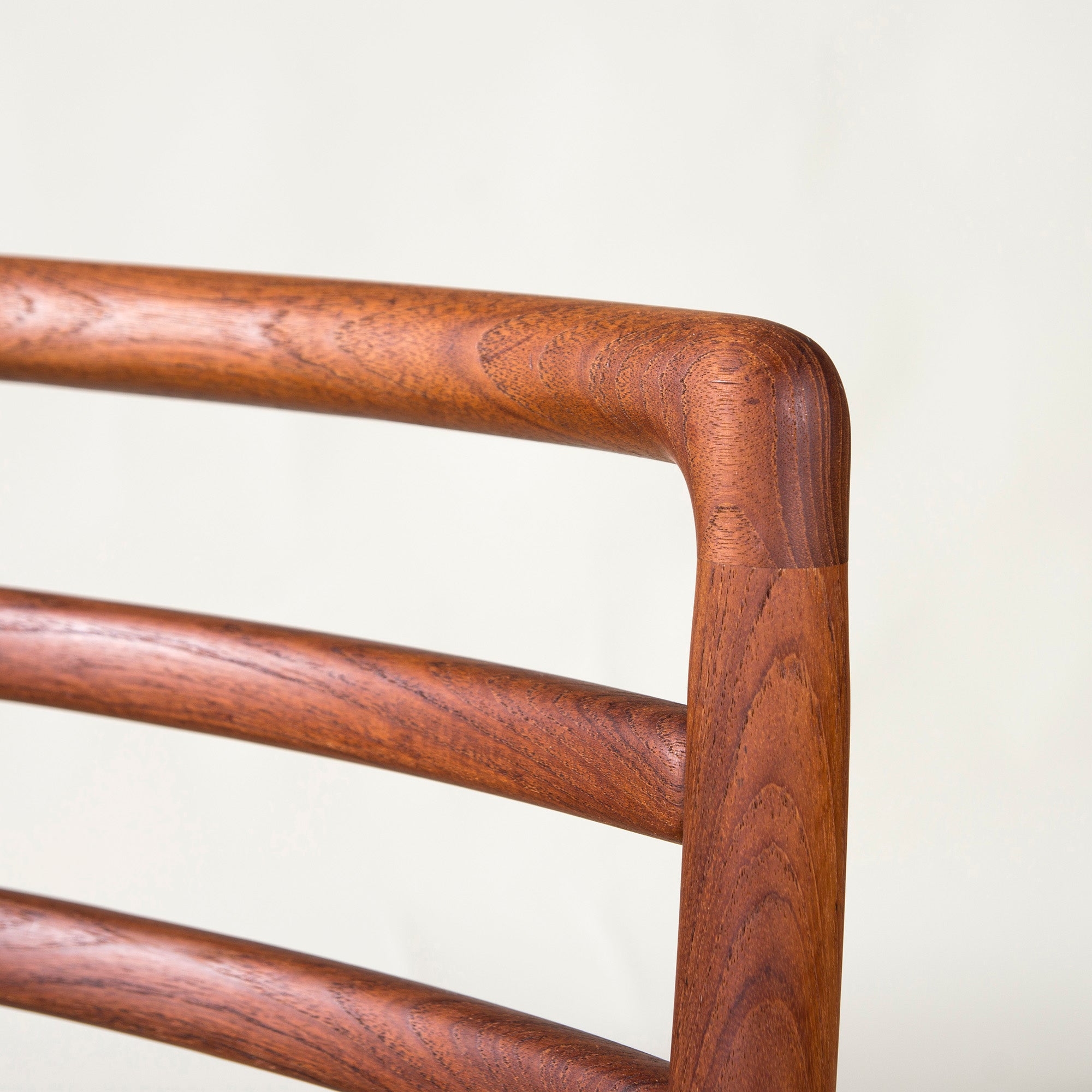 Dining Chair Japanese Vintage Teak Ladder Back Chair (1) Scandinavian Mid-Century High Back Seirin Seisakusho