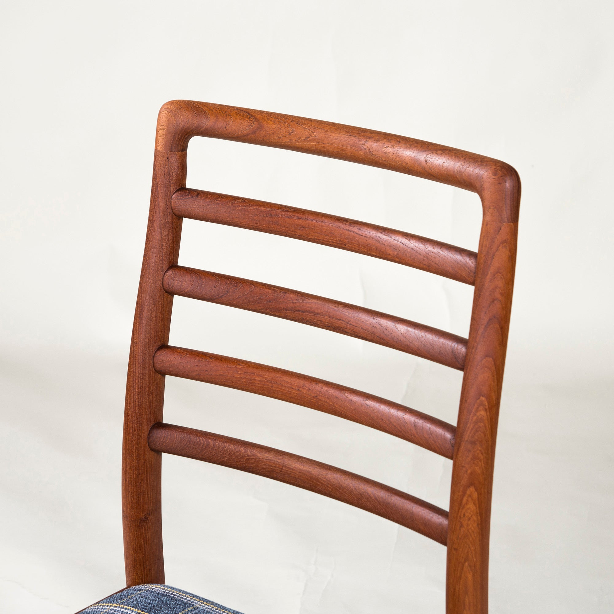 Dining Chair Japanese Vintage Teak Ladder Back Chair (1) Scandinavian Mid-Century High Back Seirin Seisakusho