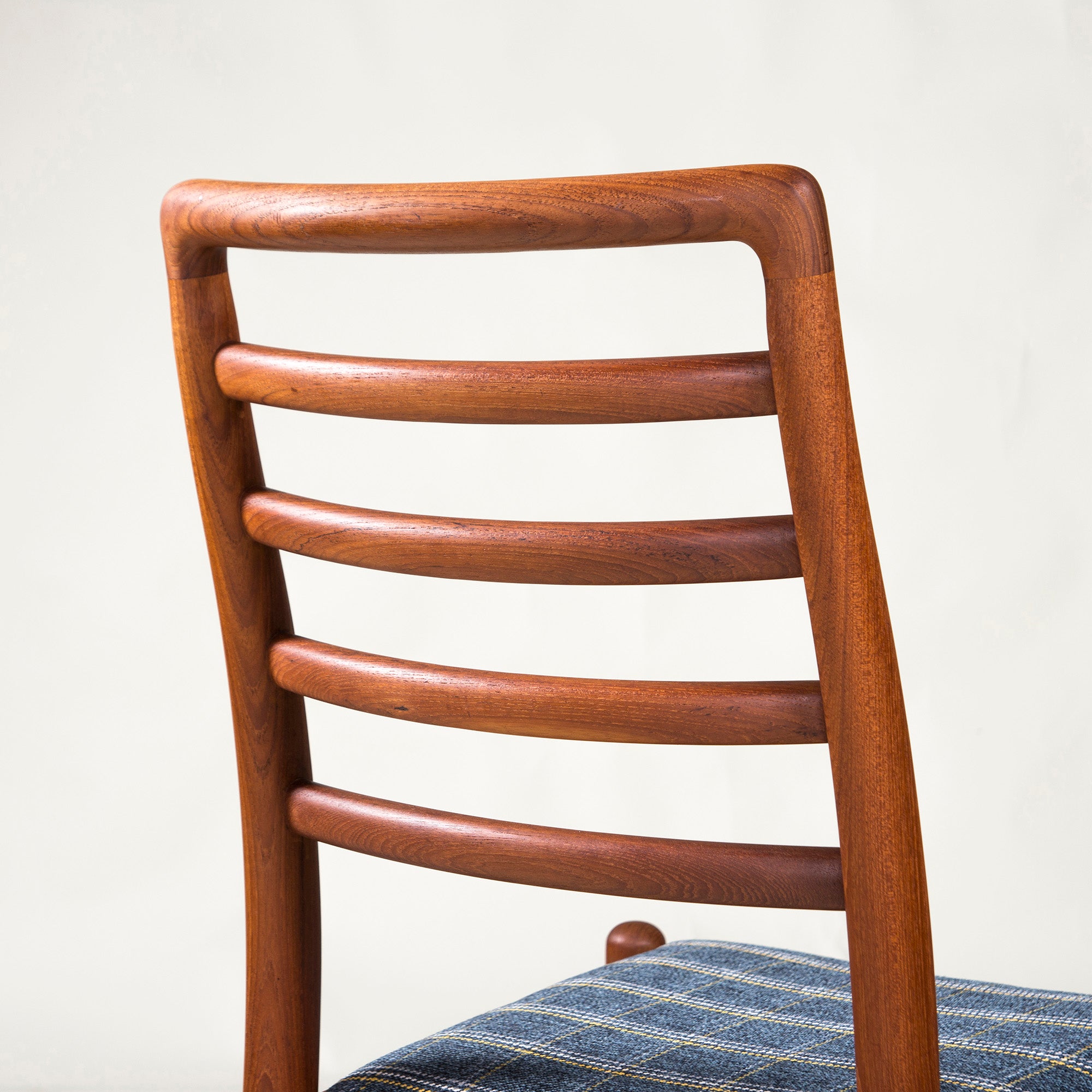 Dining Chair Japanese Vintage Teak Ladder Back Chair (1) Scandinavian Mid-Century High Back Seirin Seisakusho