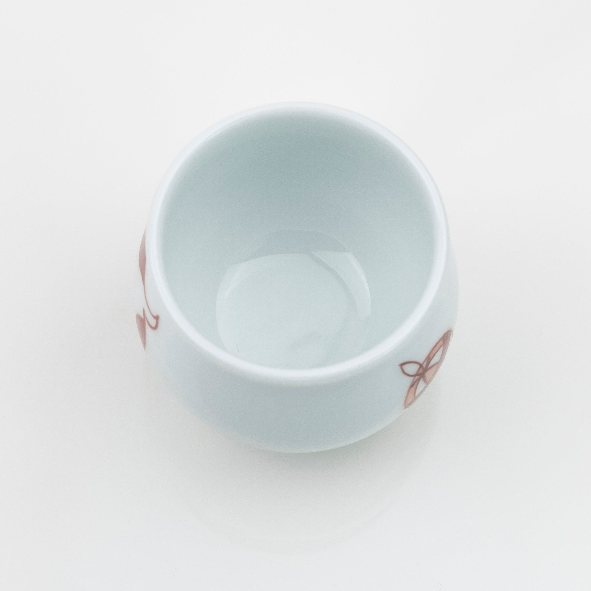 Gen'emon Kiln, Dark Blue and Red Zodiac Dog Sake Cup, Arita Ware, Wooden Box Included