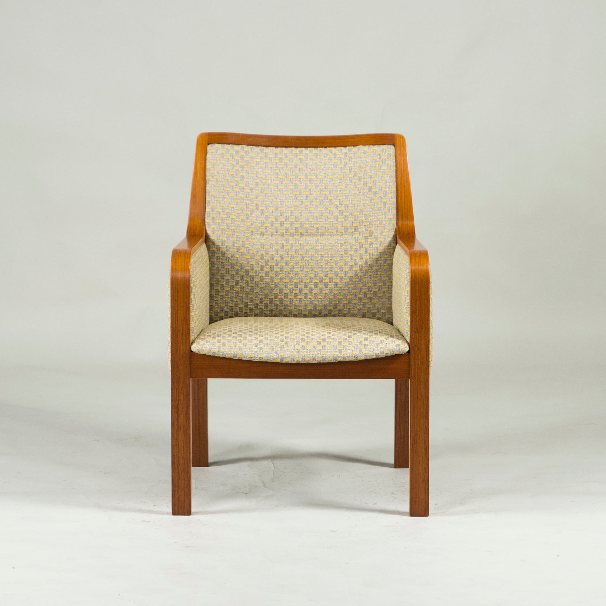 Tendo Mokko Lounge Chair Teak Wood (1) ◆Reupholstered ◆Plywood Japanese Modern Natural Vintage Dining