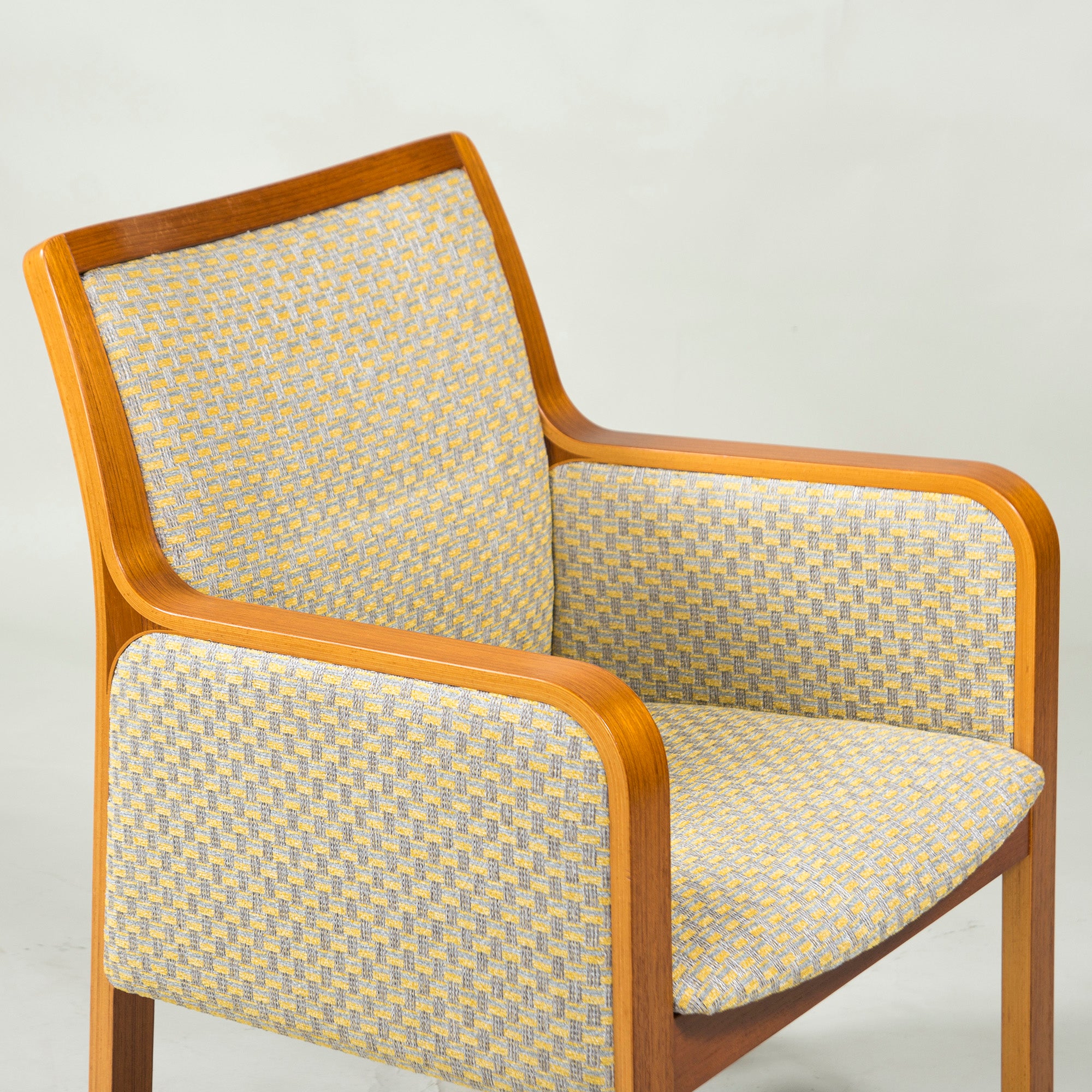 Tendo Mokko Lounge Chair Teak Wood (1) ◆Reupholstered ◆Plywood Japanese Modern Natural Vintage Dining