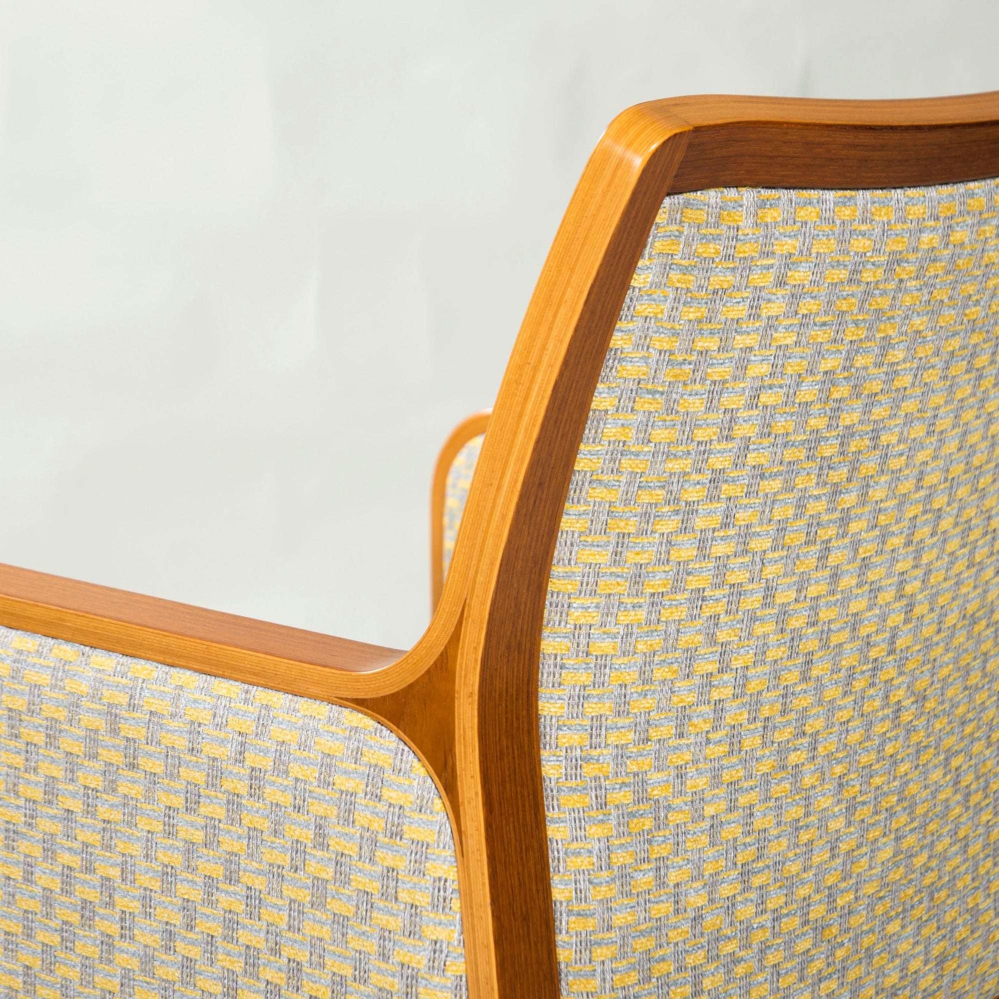 Tendo Mokko Lounge Chair Teak Wood (1) ◆Reupholstered ◆Plywood Japanese Modern Natural Vintage Dining