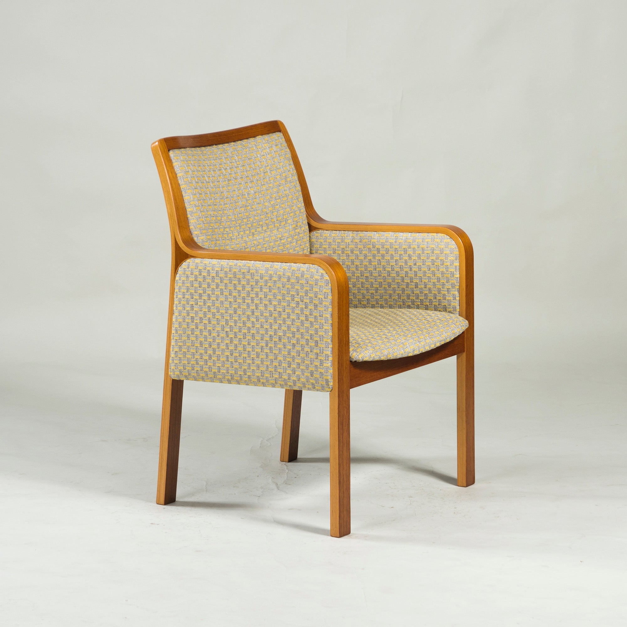Tendo Mokko Lounge Chair Teak Wood (1) ◆Reupholstered ◆Plywood Japanese Modern Natural Vintage Dining