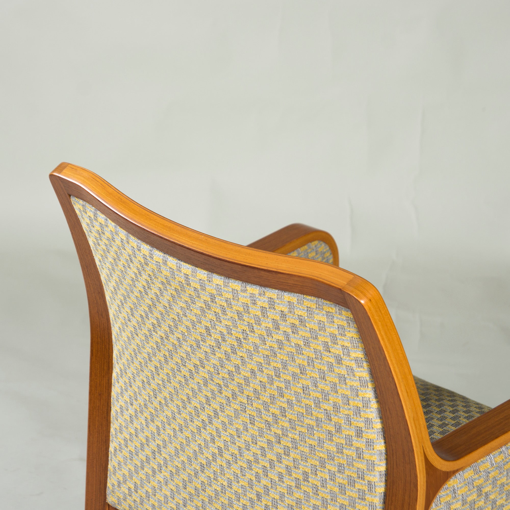 Tendo Mokko Lounge Chair Teak Wood (1) ◆Reupholstered ◆Plywood Japanese Modern Natural Vintage Dining