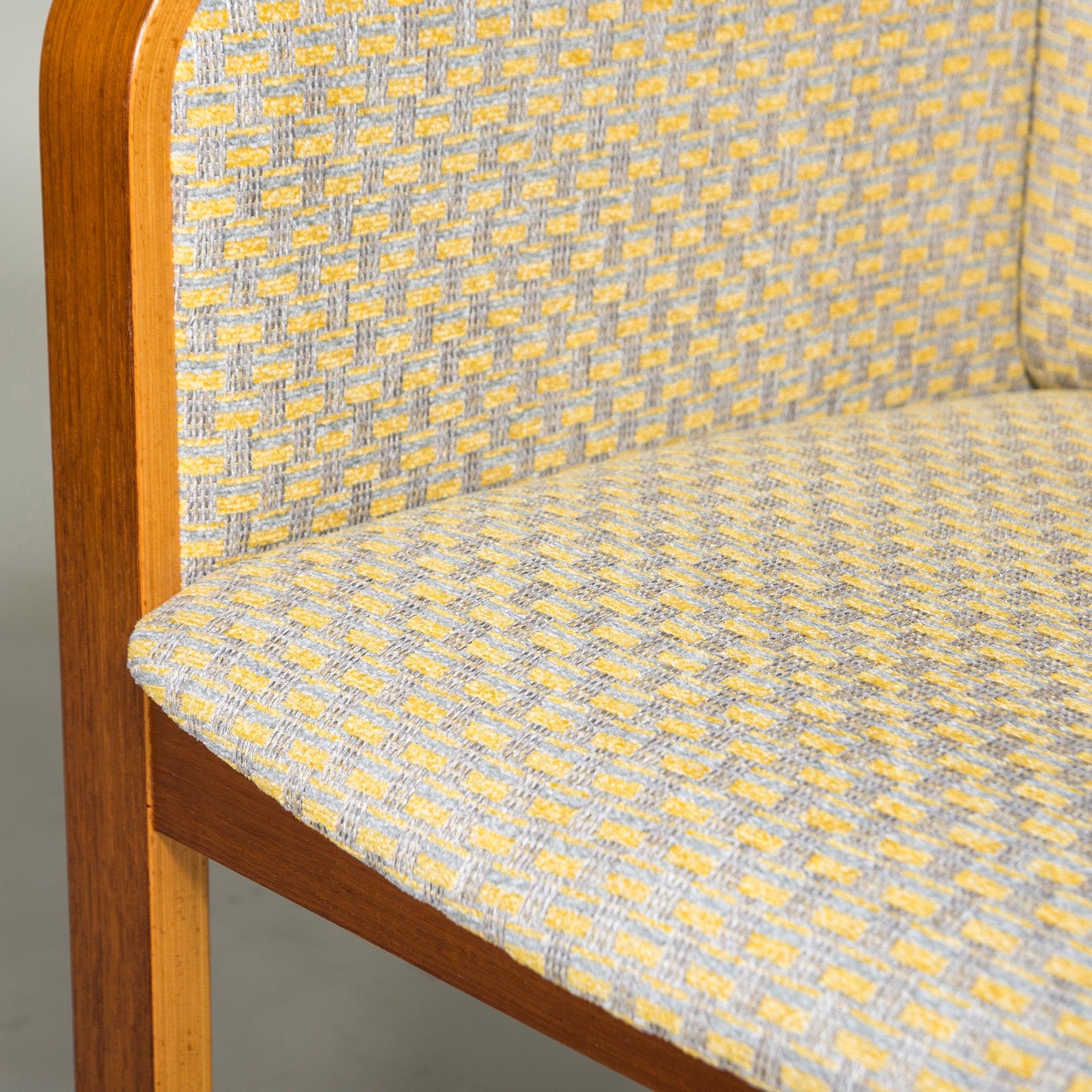 Tendo Mokko Lounge Chair Teak Wood (1) ◆Reupholstered ◆Plywood Japanese Modern Natural Vintage Dining