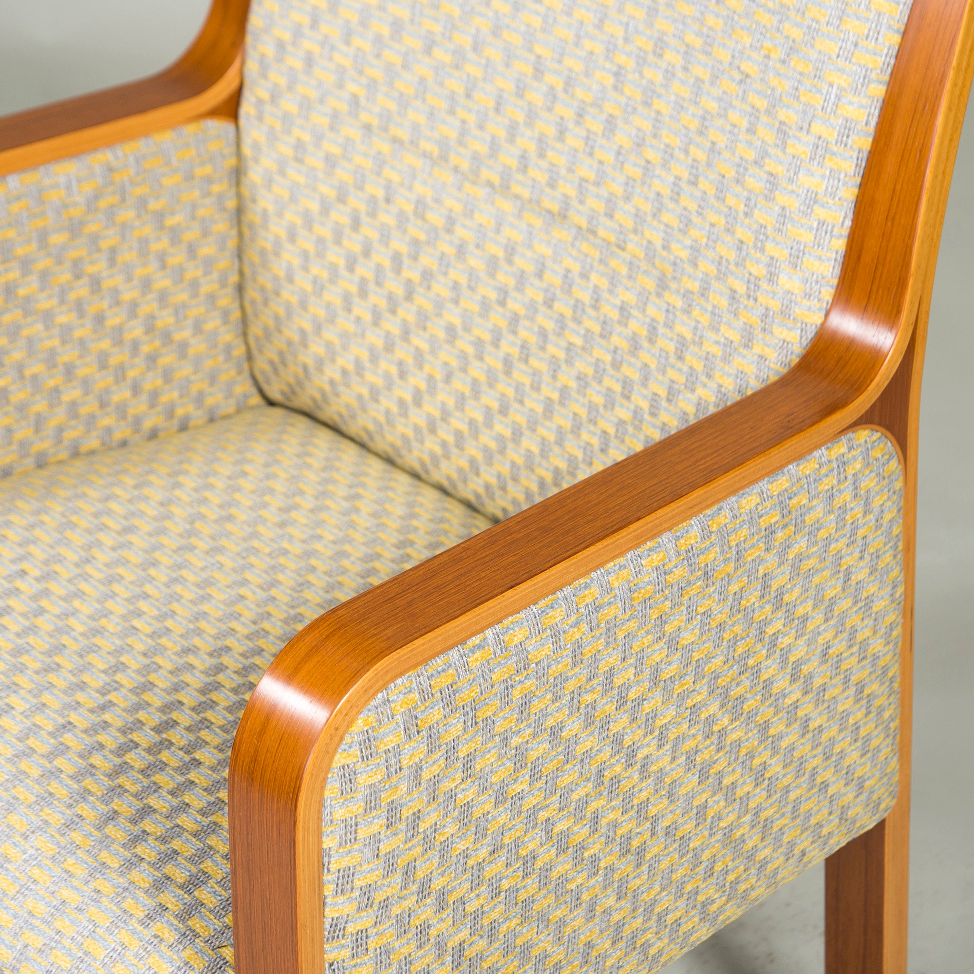 Tendo Mokko Lounge Chair Teak Wood (2) ◆Reupholstered ◆Plywood Japanese Modern Natural Vintage Dining
