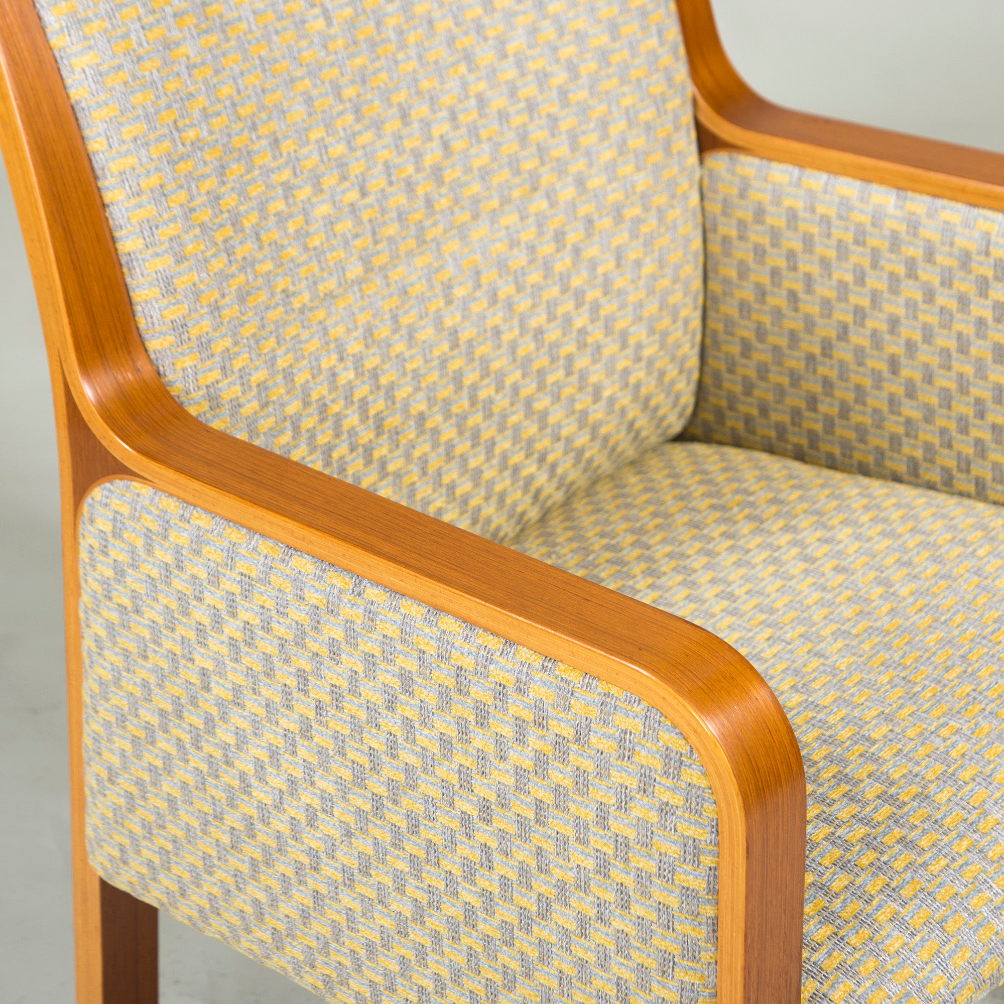 Tendo Mokko Lounge Chair Teak Wood (2) ◆Reupholstered ◆Plywood Japanese Modern Natural Vintage Dining