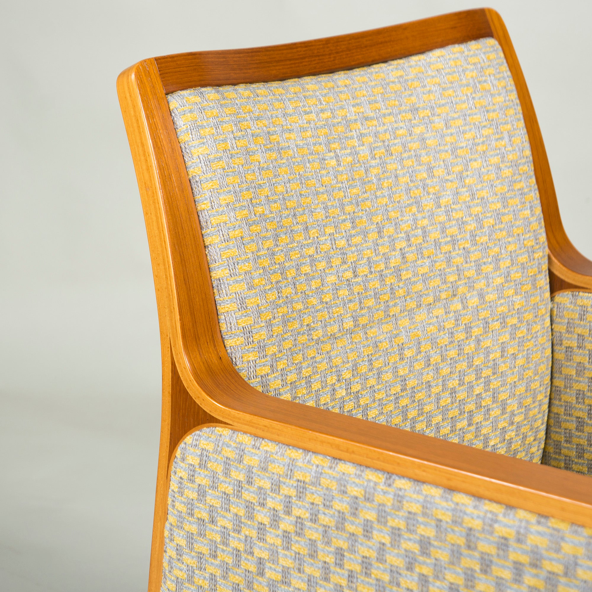 Tendo Mokko Lounge Chair Teak Wood (2) ◆Reupholstered ◆Plywood Japanese Modern Natural Vintage Dining