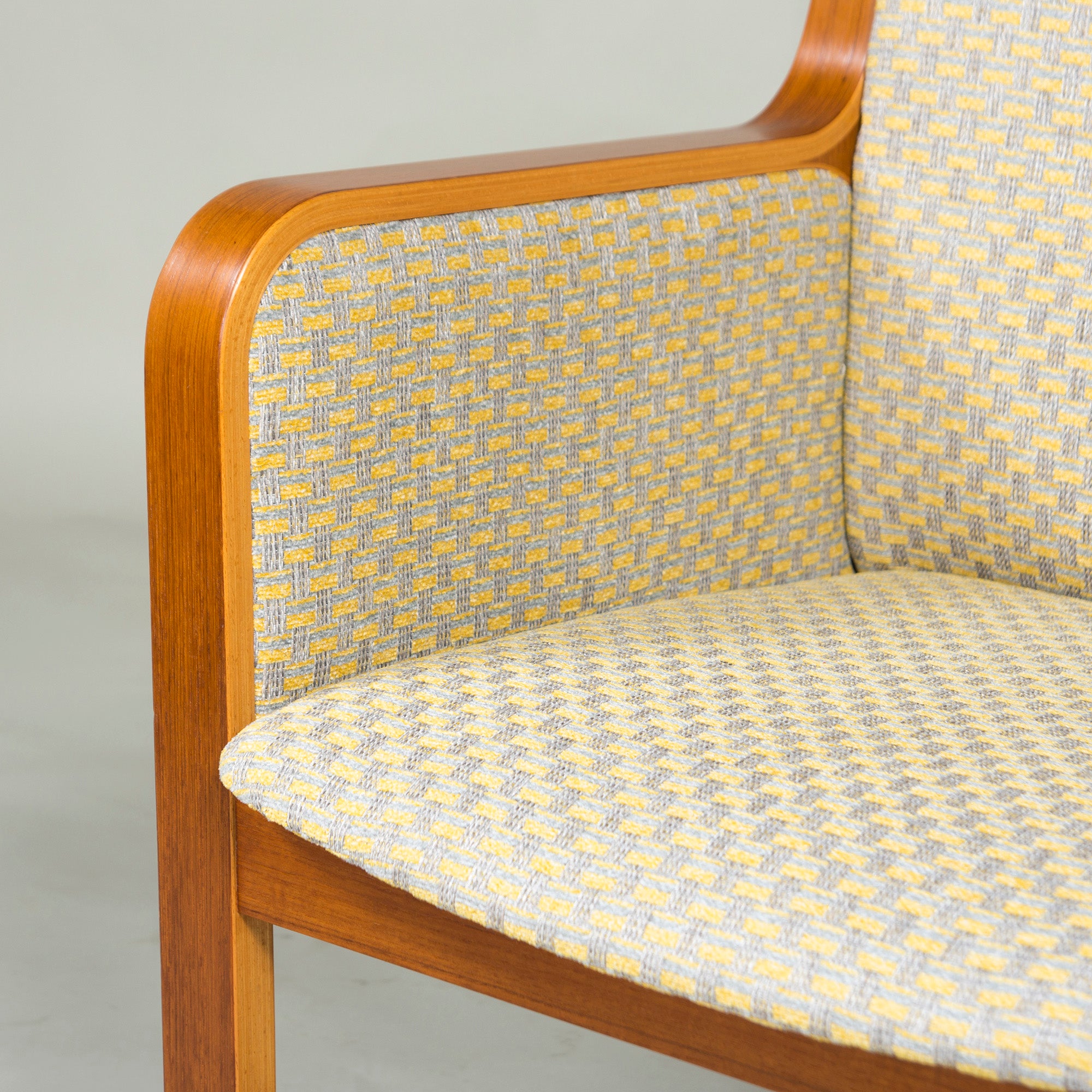 Tendo Mokko Lounge Chair Teak Wood (2) ◆Reupholstered ◆Plywood Japanese Modern Natural Vintage Dining