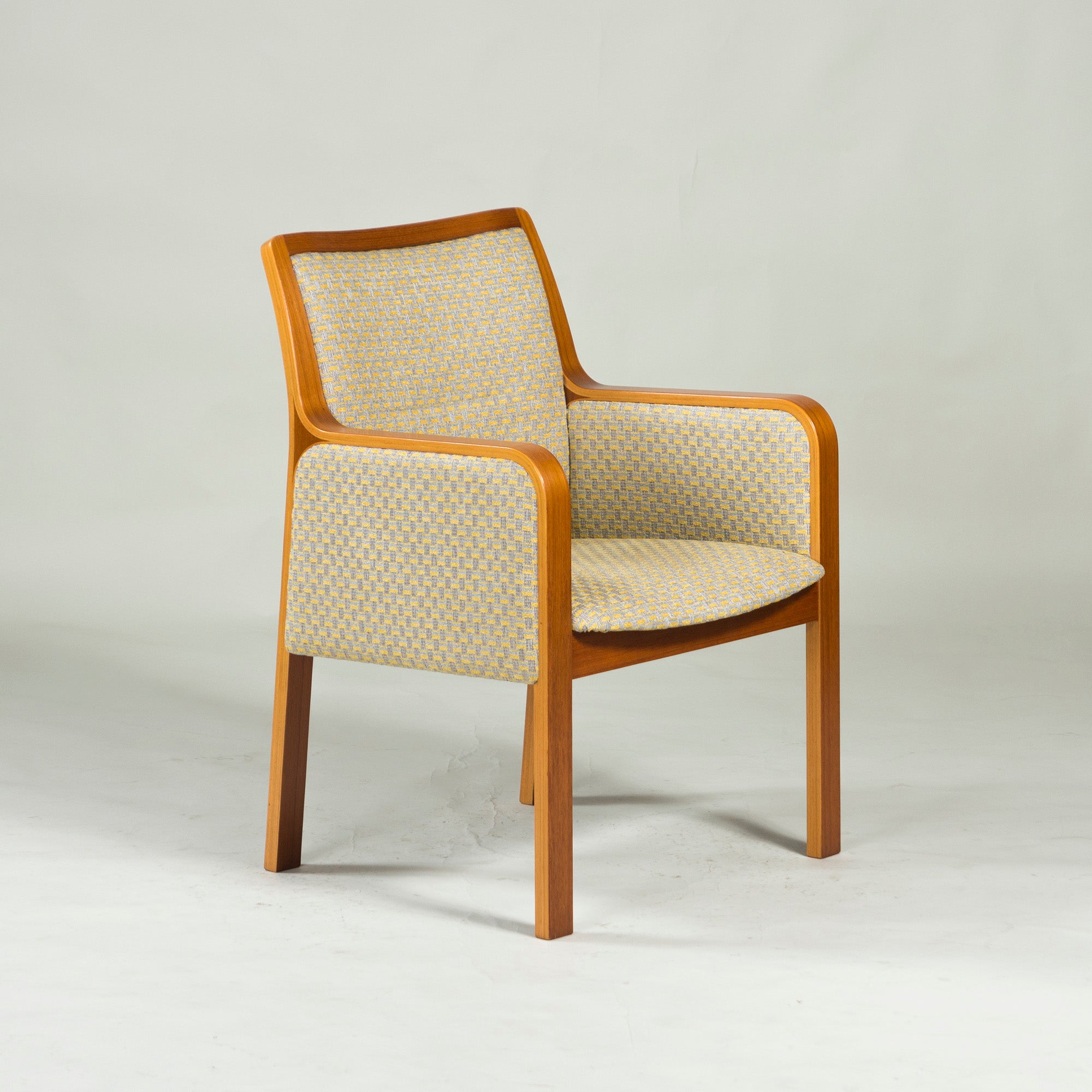 Tendo Mokko Lounge Chair Teak Wood (2) ◆Reupholstered ◆Plywood Japanese Modern Natural Vintage Dining