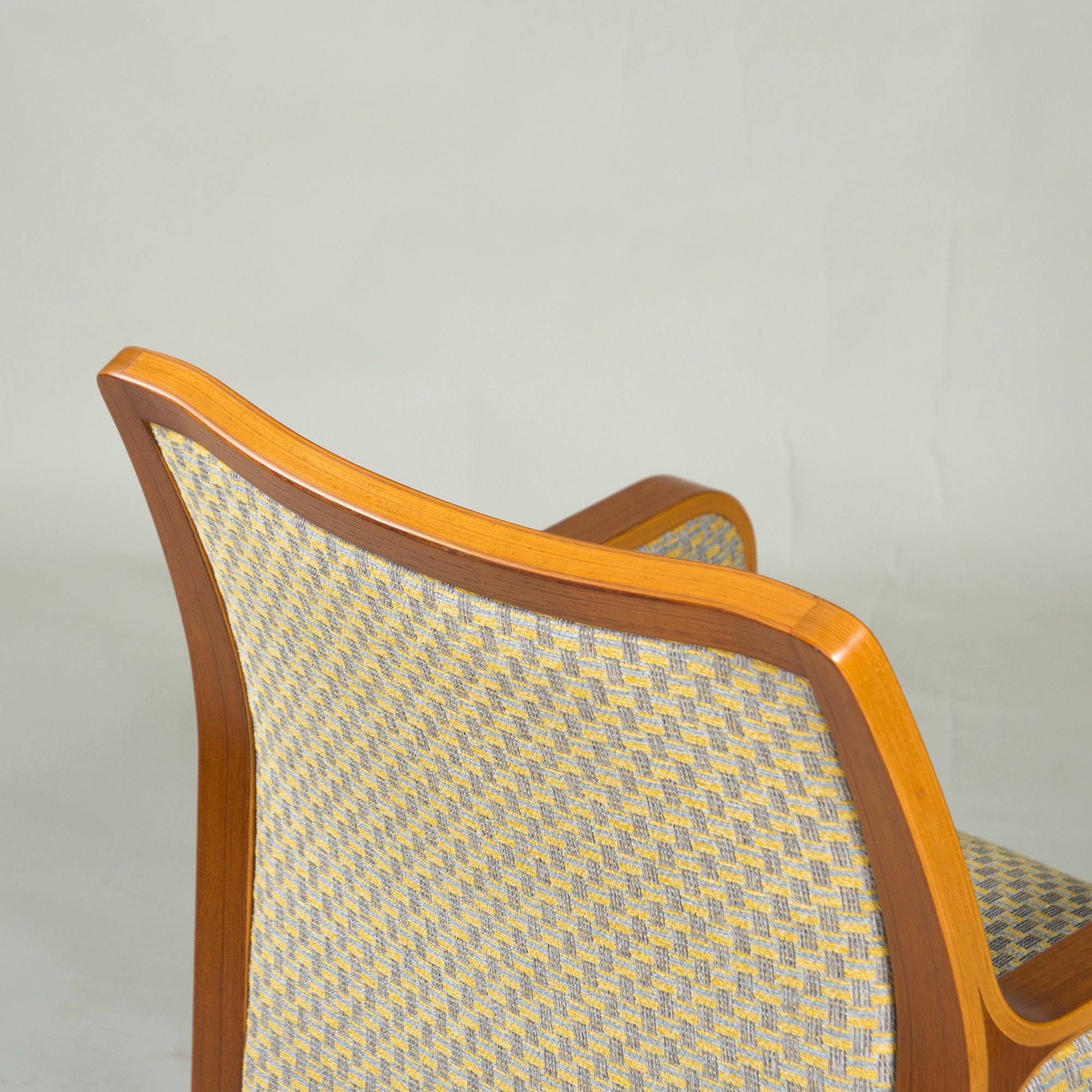 Tendo Mokko Lounge Chair Teak Wood (2) ◆Reupholstered ◆Plywood Japanese Modern Natural Vintage Dining