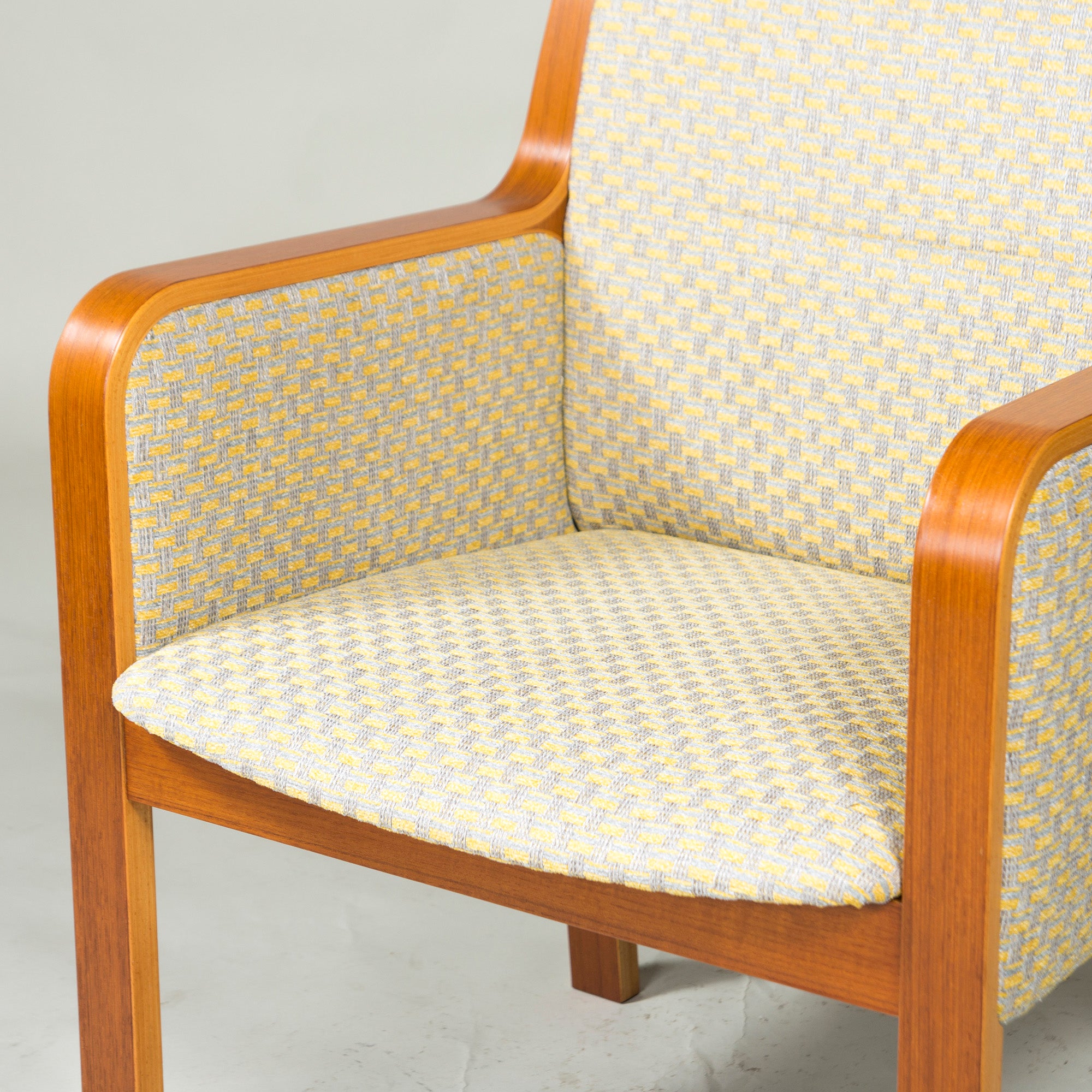 Tendo Mokko Lounge Chair Teak Wood (2) ◆Reupholstered ◆Plywood Japanese Modern Natural Vintage Dining