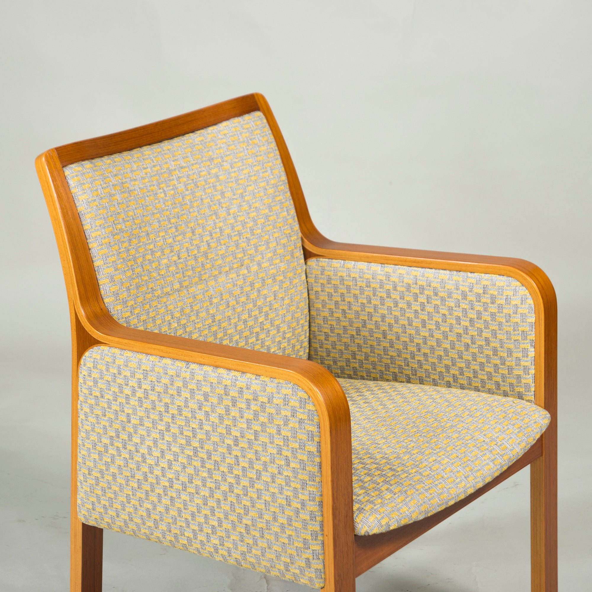 Tendo Mokko Lounge Chair Teak Wood (2) ◆Reupholstered ◆Plywood Japanese Modern Natural Vintage Dining