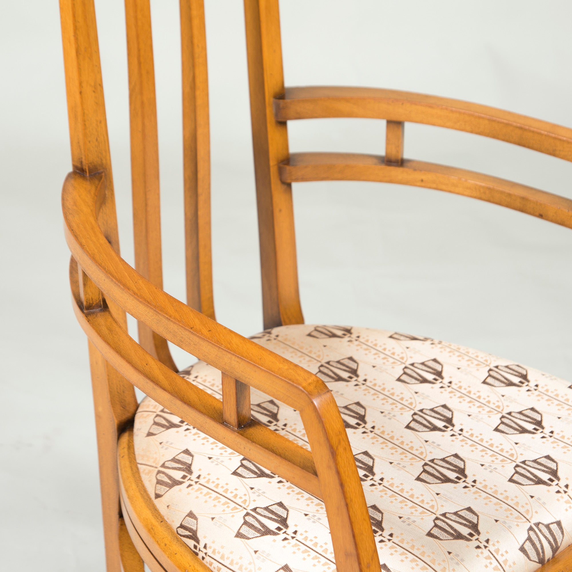 Italian Dining Chair Medea Armchair Art Nouveau Style Inlaid Classic Elegant Antique Style