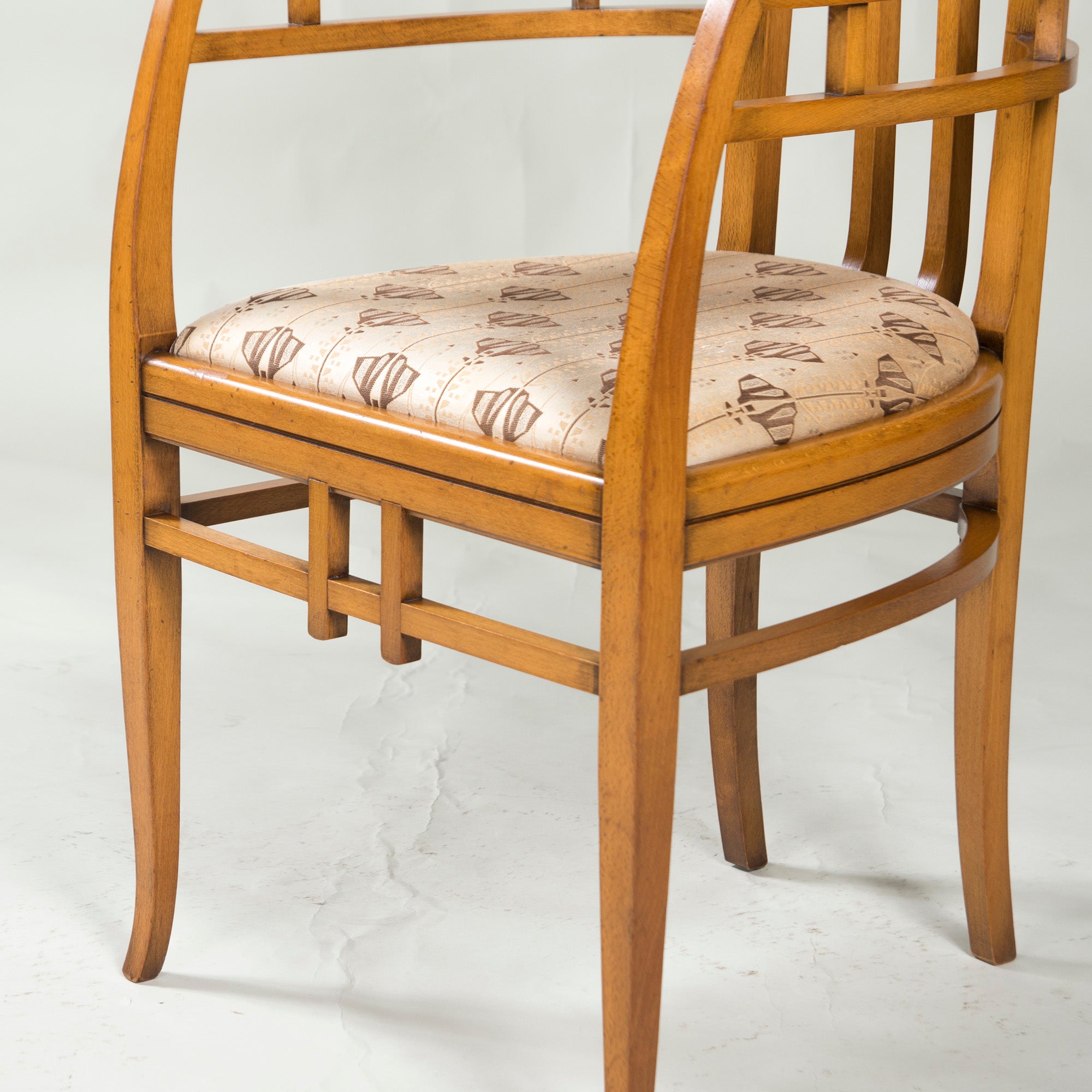 Italian Dining Chair Medea Armchair Art Nouveau Style Inlaid Classic Elegant Antique Style