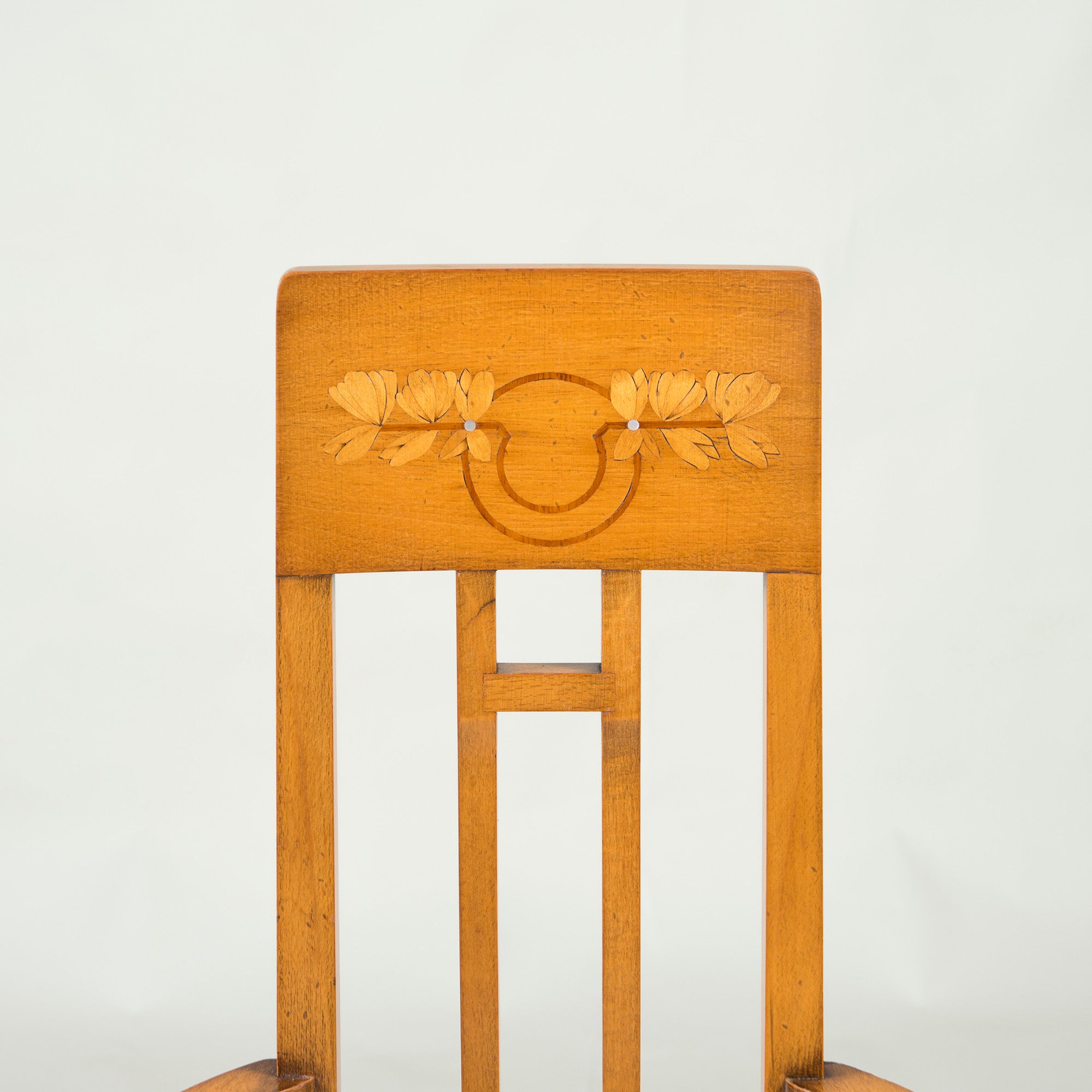 Italian Dining Chair Medea Armchair Art Nouveau Style Inlaid Classic Elegant Antique Style
