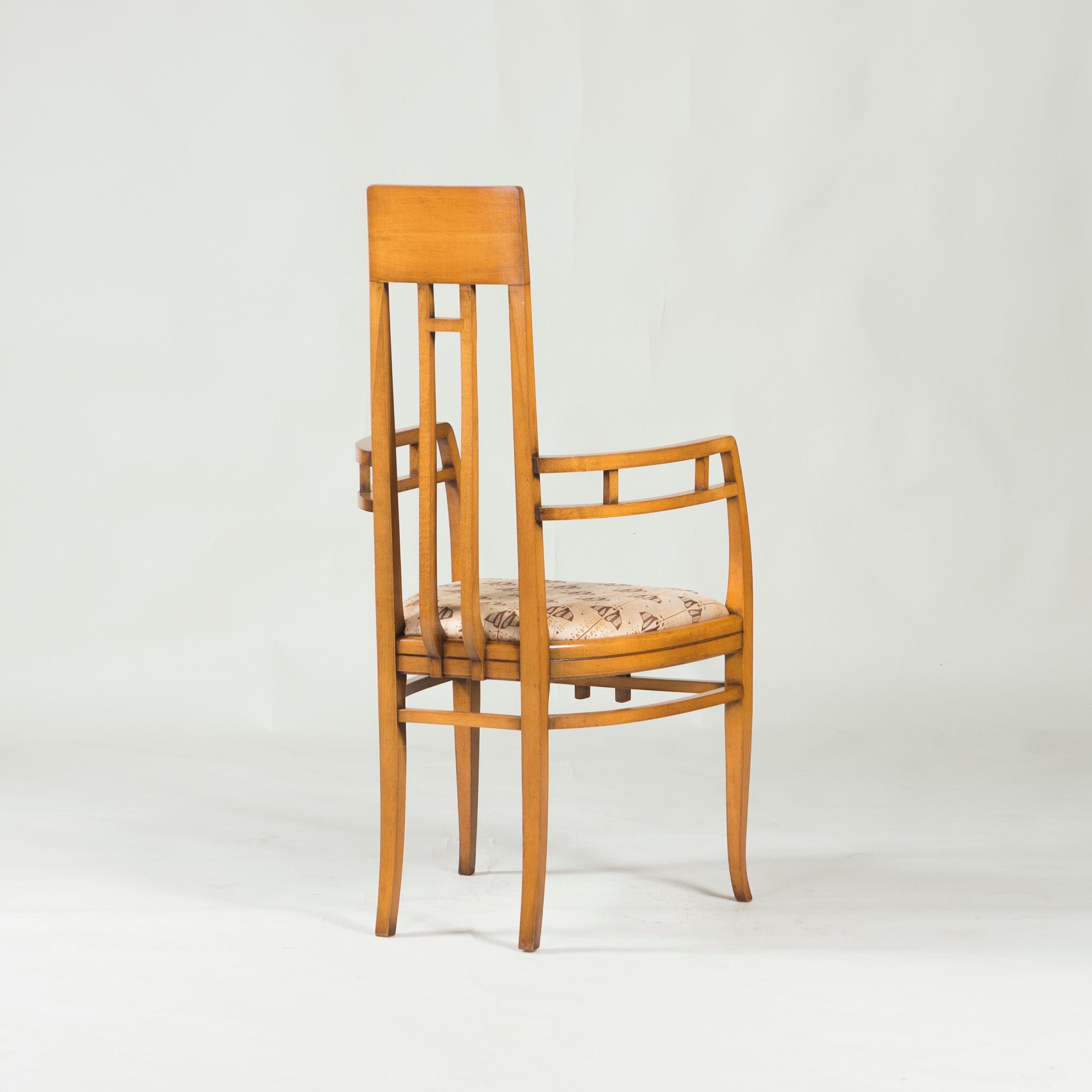 Italian Dining Chair Medea Armchair Art Nouveau Style Inlaid Classic Elegant Antique Style
