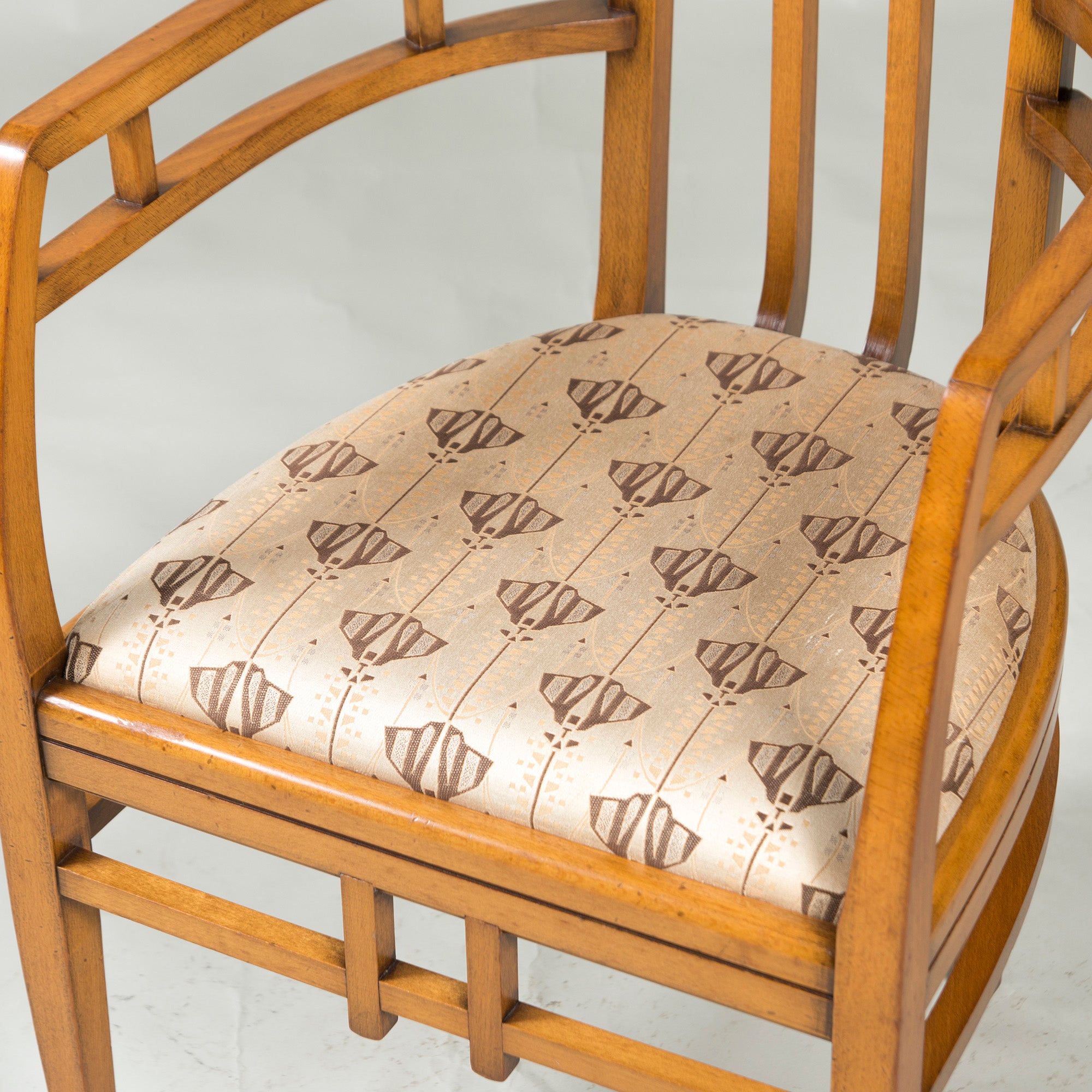 Italian Dining Chair Medea Armchair Art Nouveau Style Inlaid Classic Elegant Antique Style