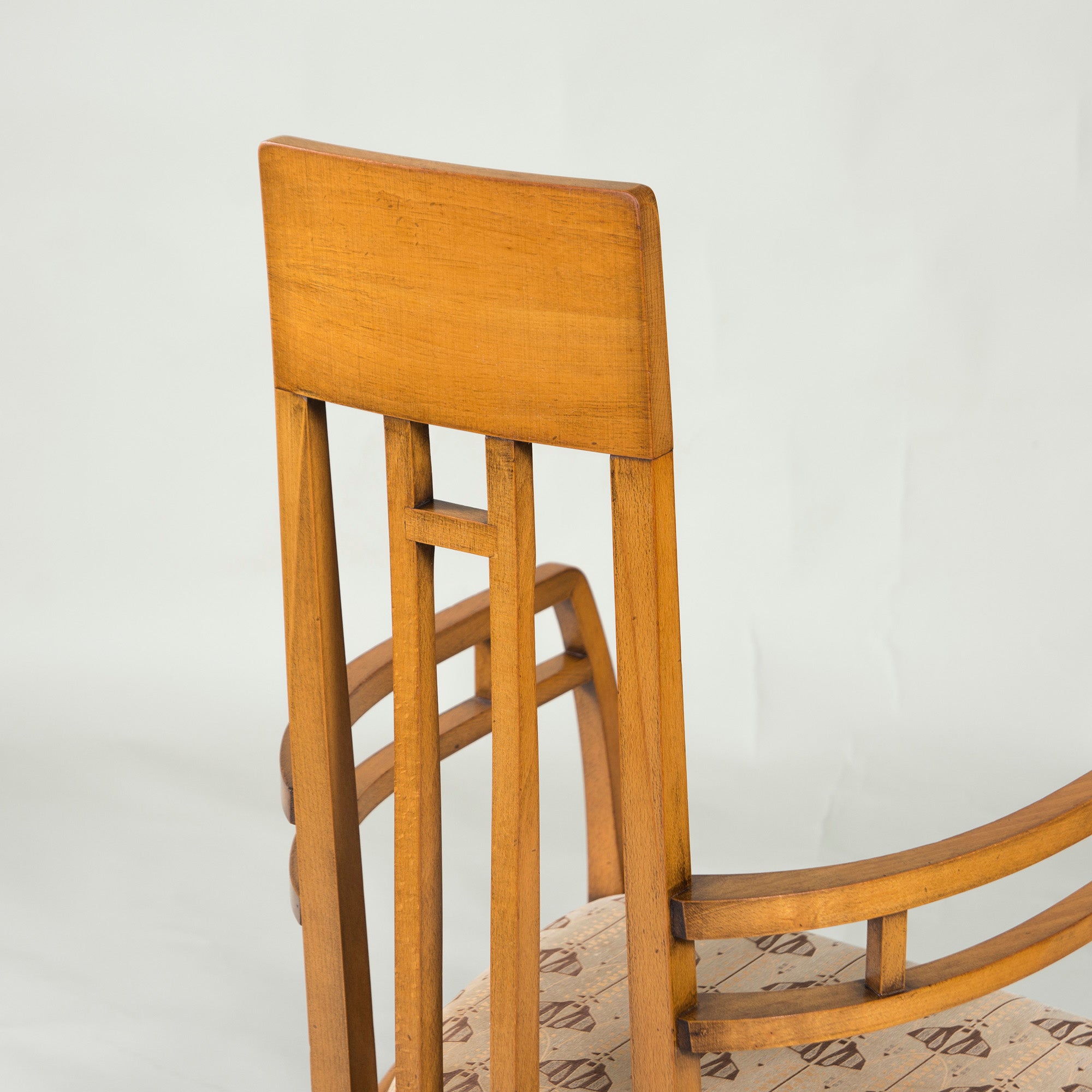 Italian Dining Chair Medea Armchair Art Nouveau Style Inlaid Classic Elegant Antique Style