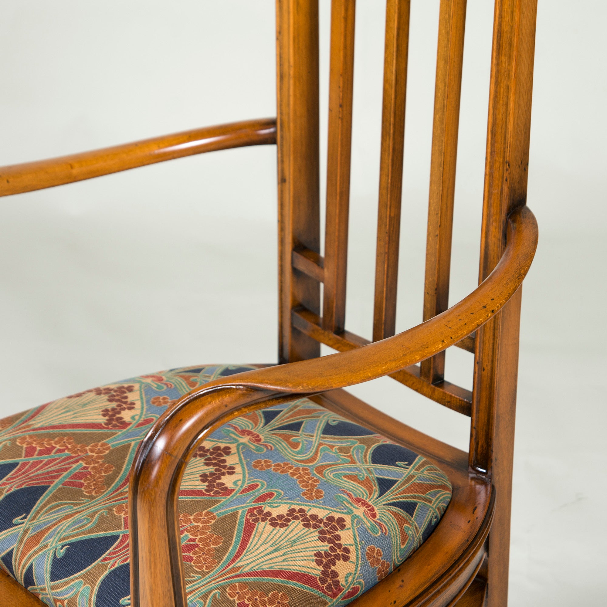 Italian Dining Chair Medea High Back Armchair Art Nouveau Style (1) Classic Antique