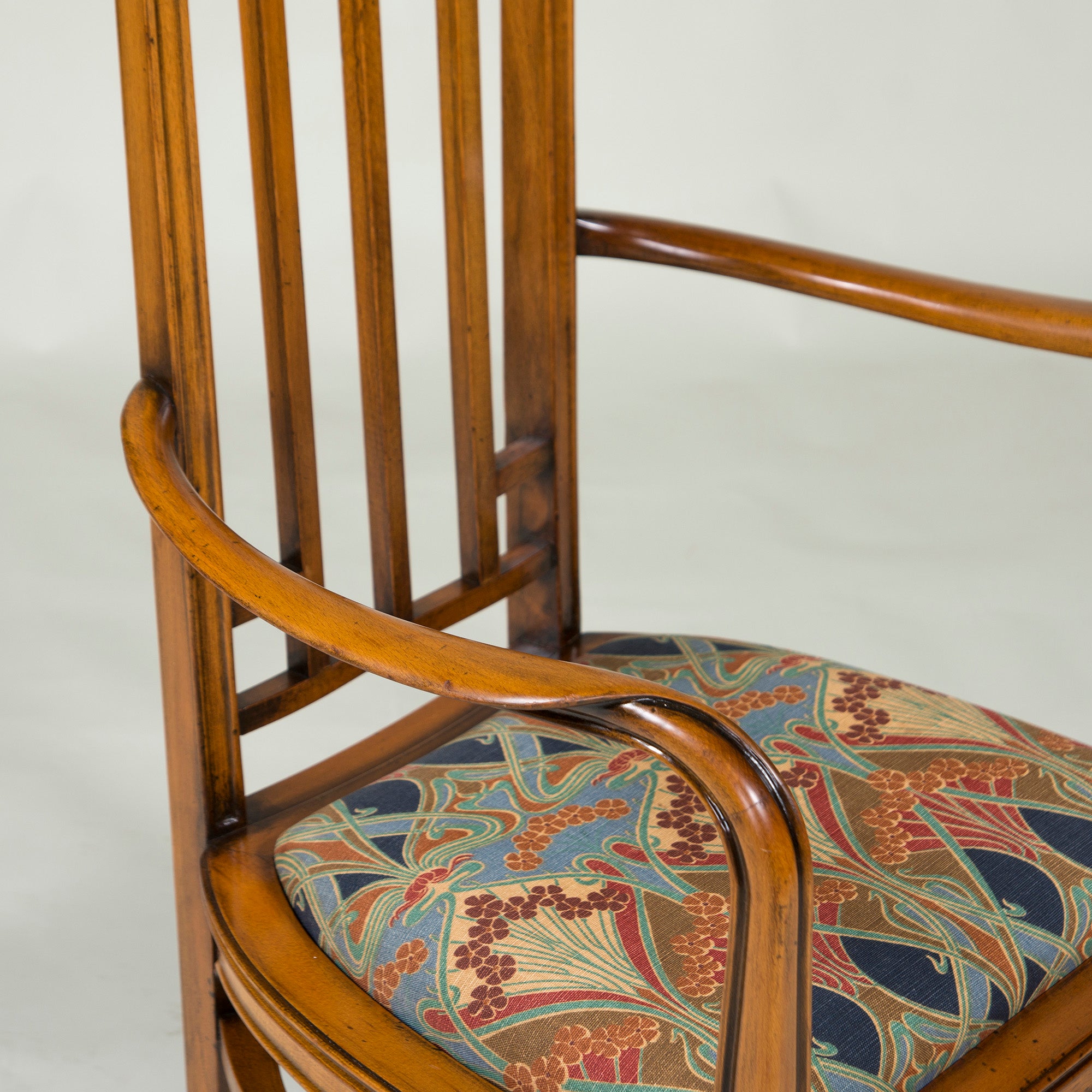 Italian Dining Chair Medea High Back Armchair Art Nouveau Style (1) Classic Antique