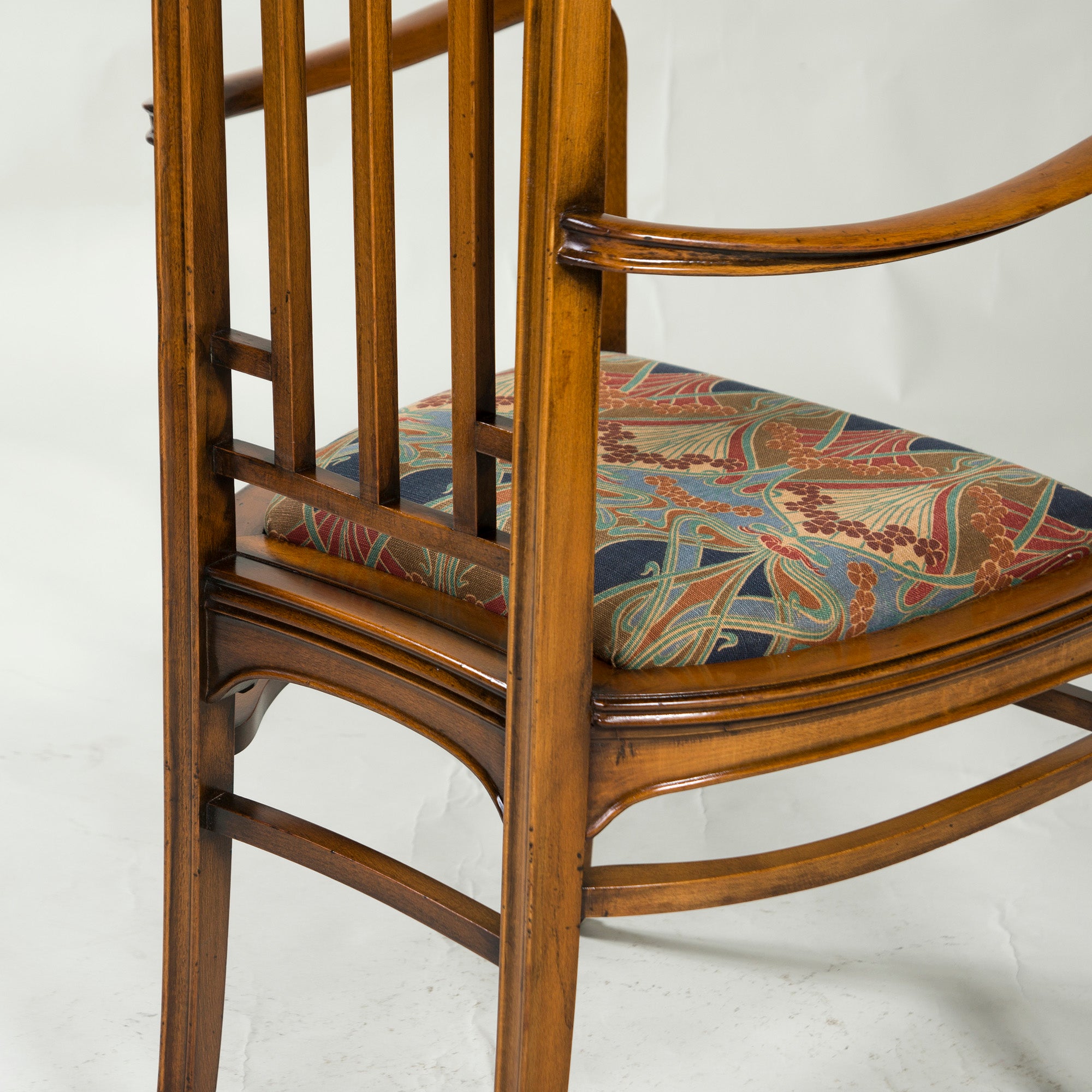 Italian Dining Chair Medea High Back Armchair Art Nouveau Style (1) Classic Antique
