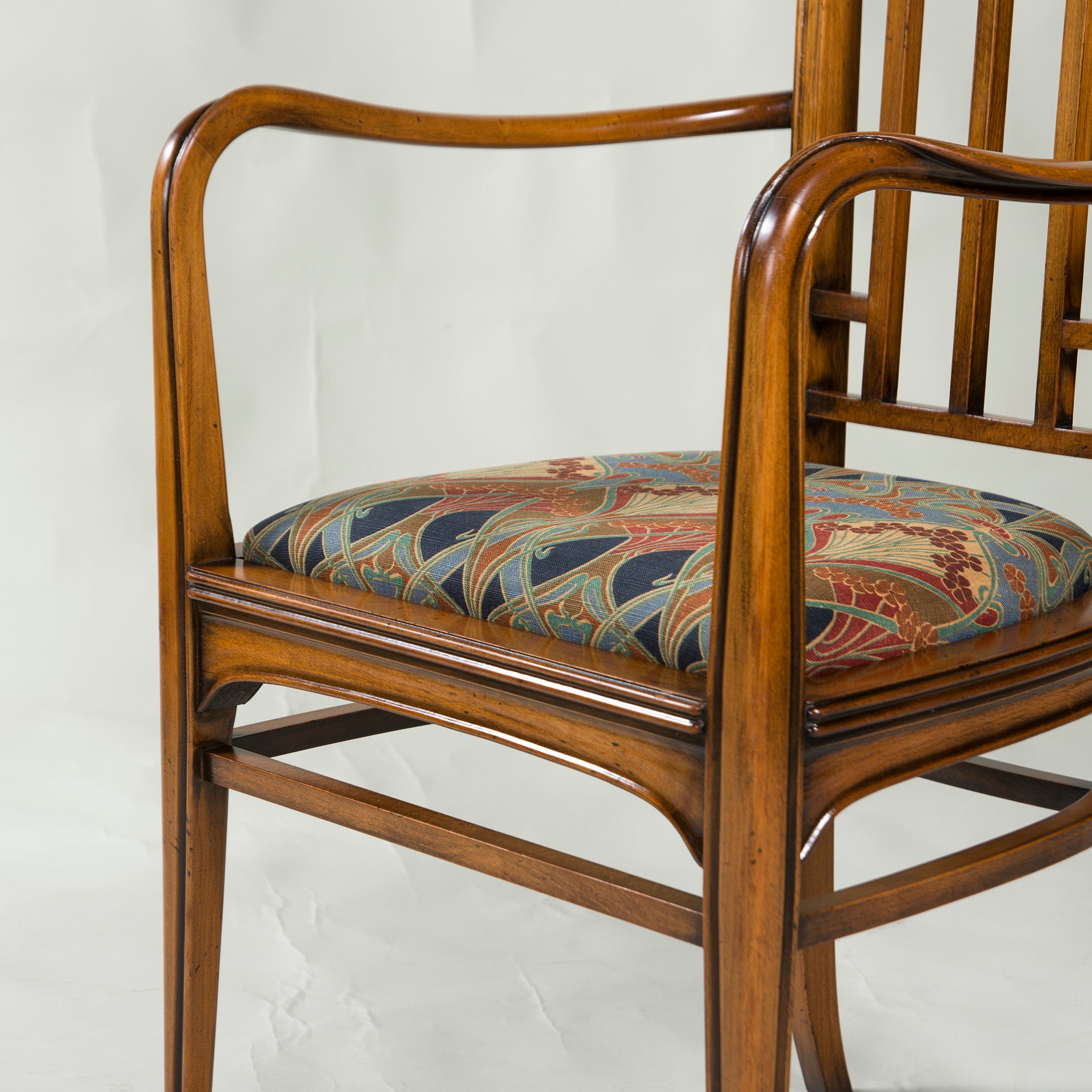 Italian Dining Chair Medea High Back Armchair Art Nouveau Style (1) Classic Antique