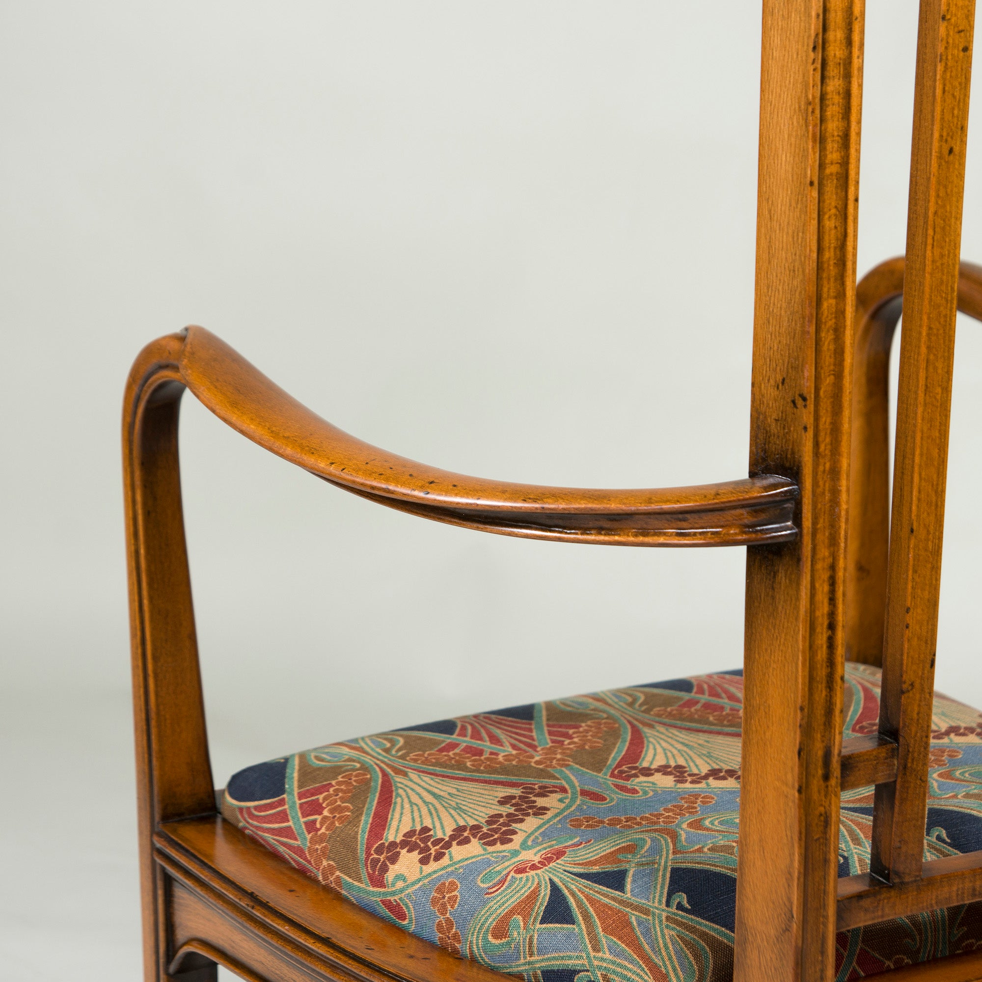 Italian Dining Chair Medea High Back Armchair Art Nouveau Style (1) Classic Antique