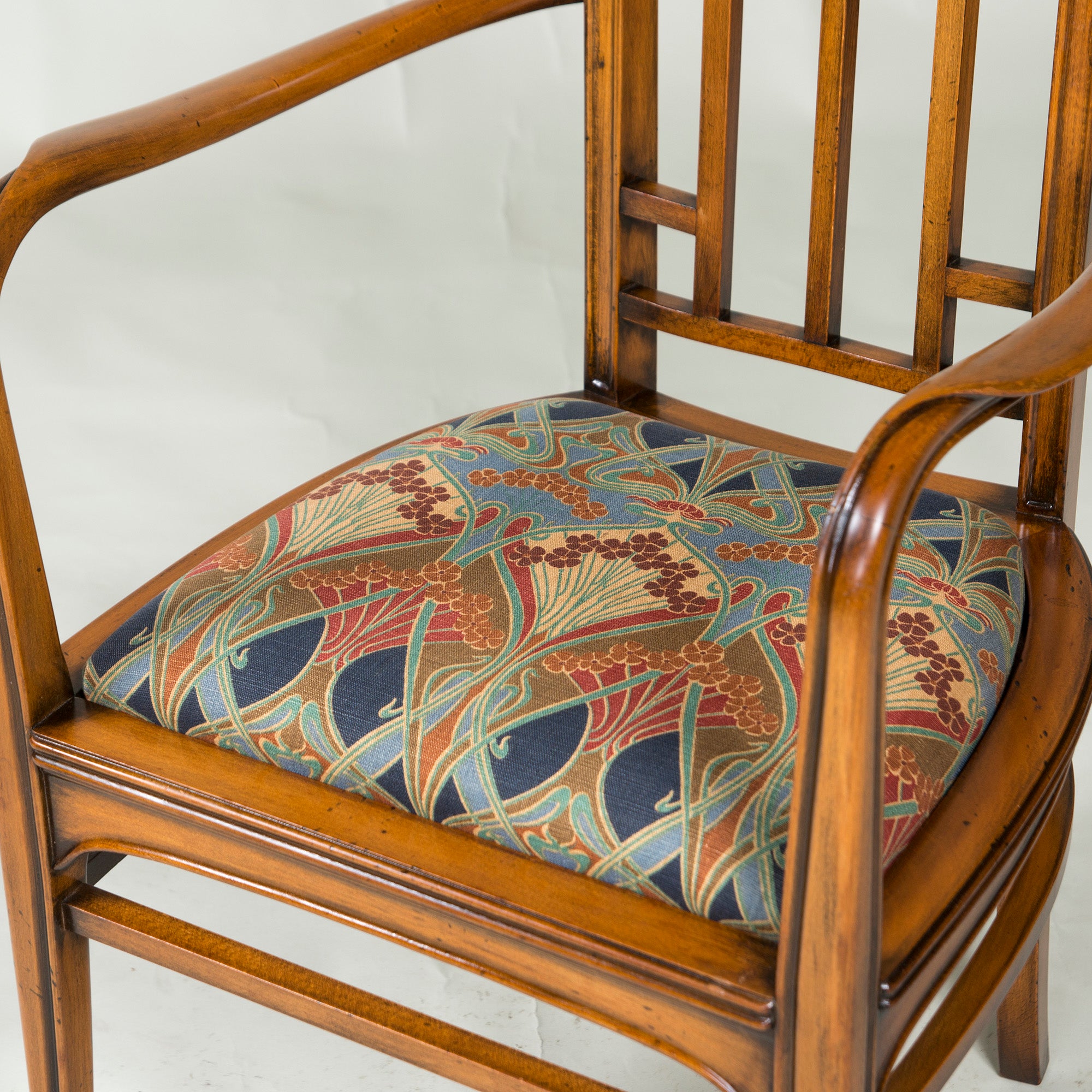 Italian Dining Chair Medea High Back Armchair Art Nouveau Style (1) Classic Antique