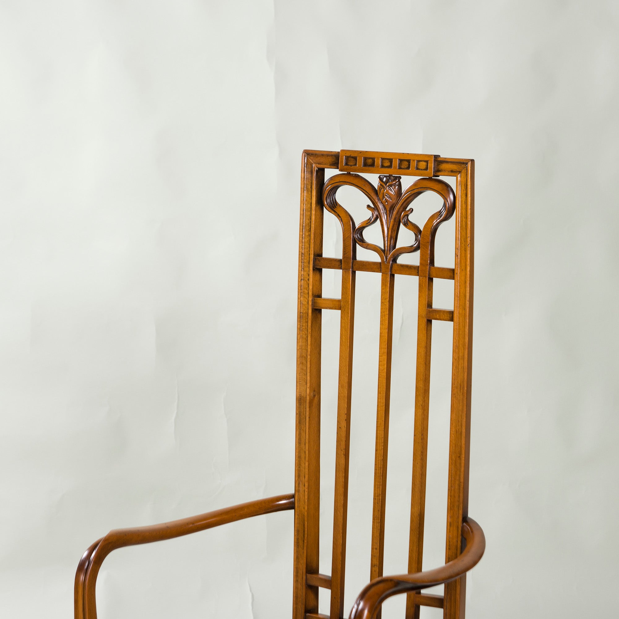 Italian Dining Chair Medea High Back Armchair Art Nouveau Style (2) Classic Antique