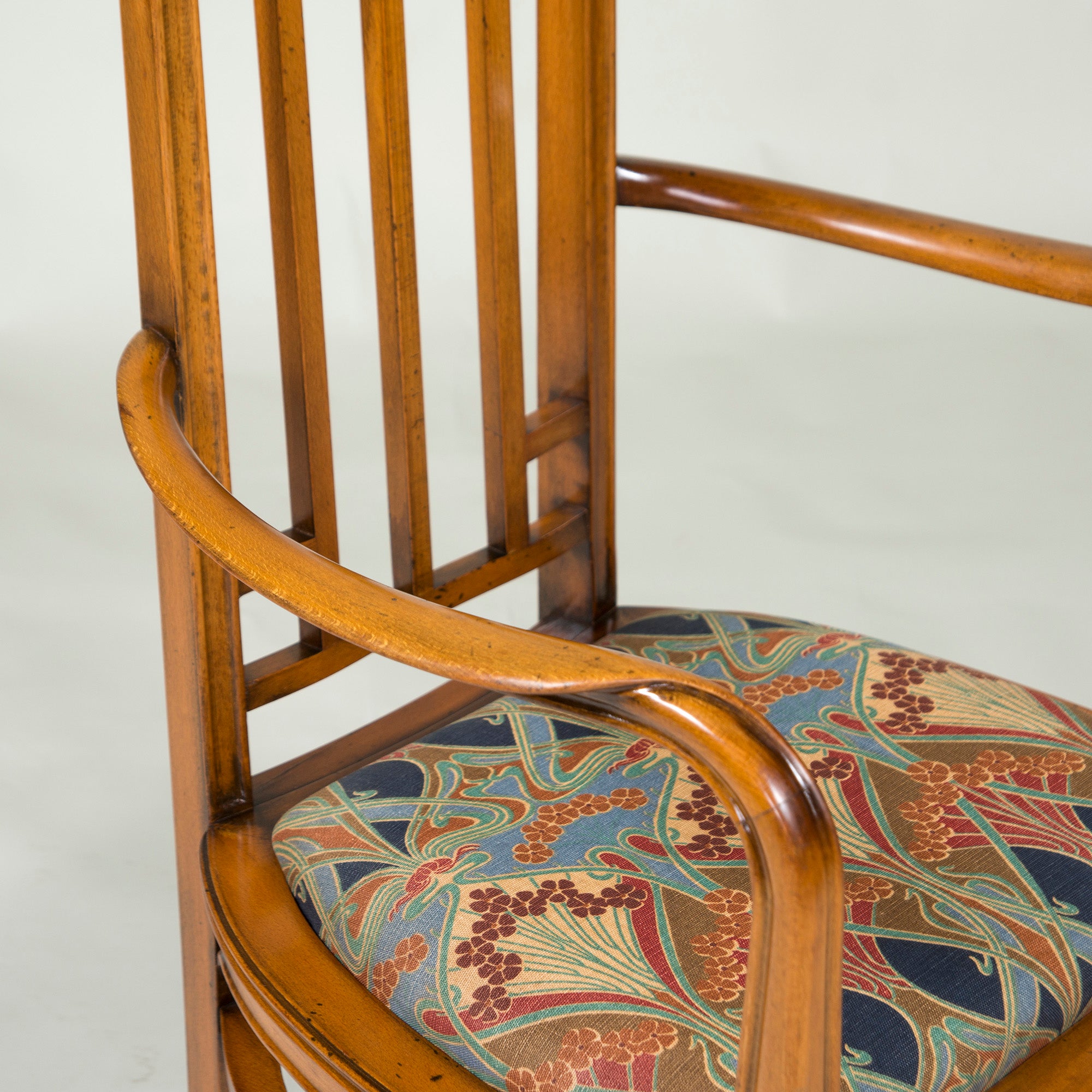 Italian Dining Chair Medea High Back Armchair Art Nouveau Style (2) Classic Antique