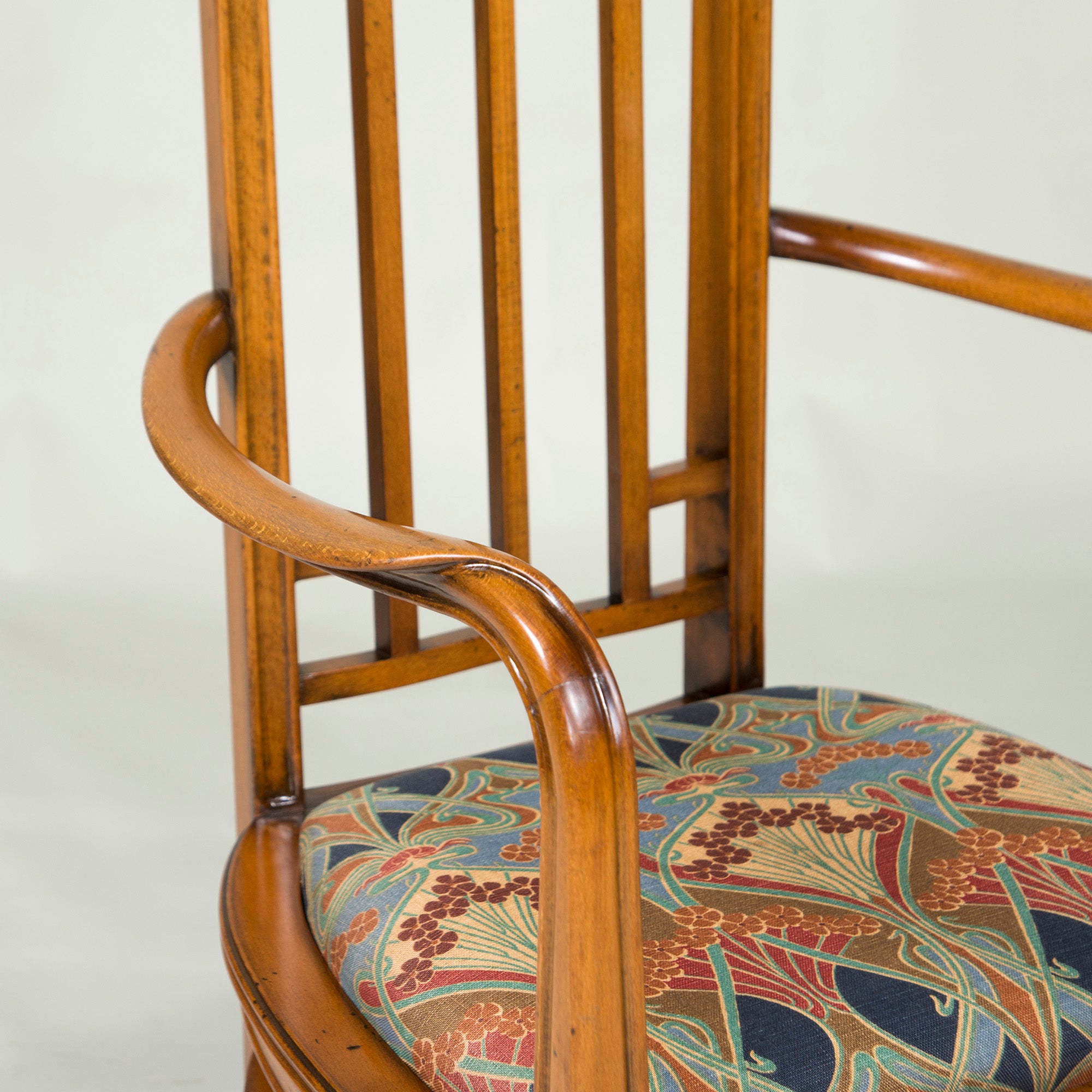 Italian Dining Chair Medea High Back Armchair Art Nouveau Style (2) Classic Antique
