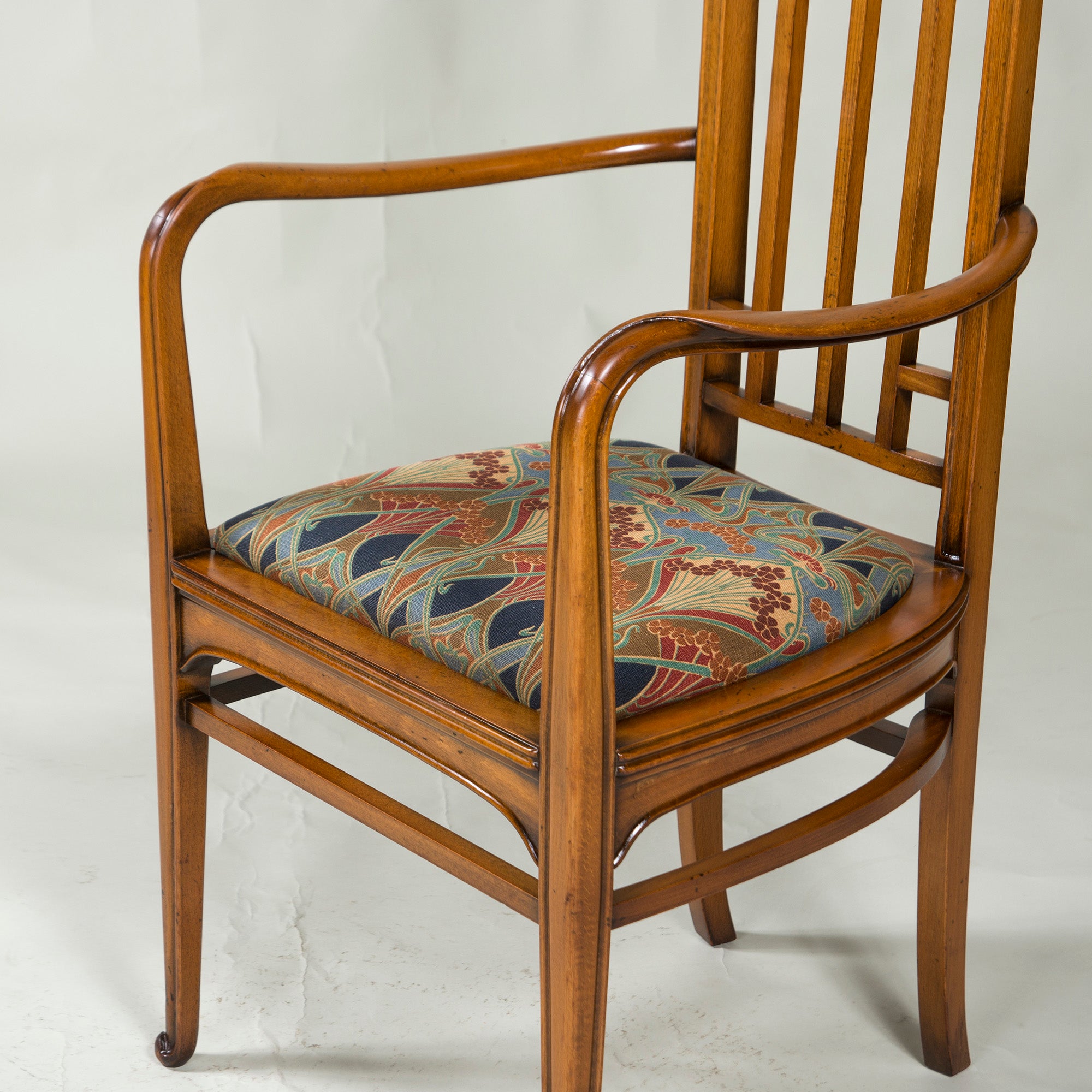 Italian Dining Chair Medea High Back Armchair Art Nouveau Style (2) Classic Antique