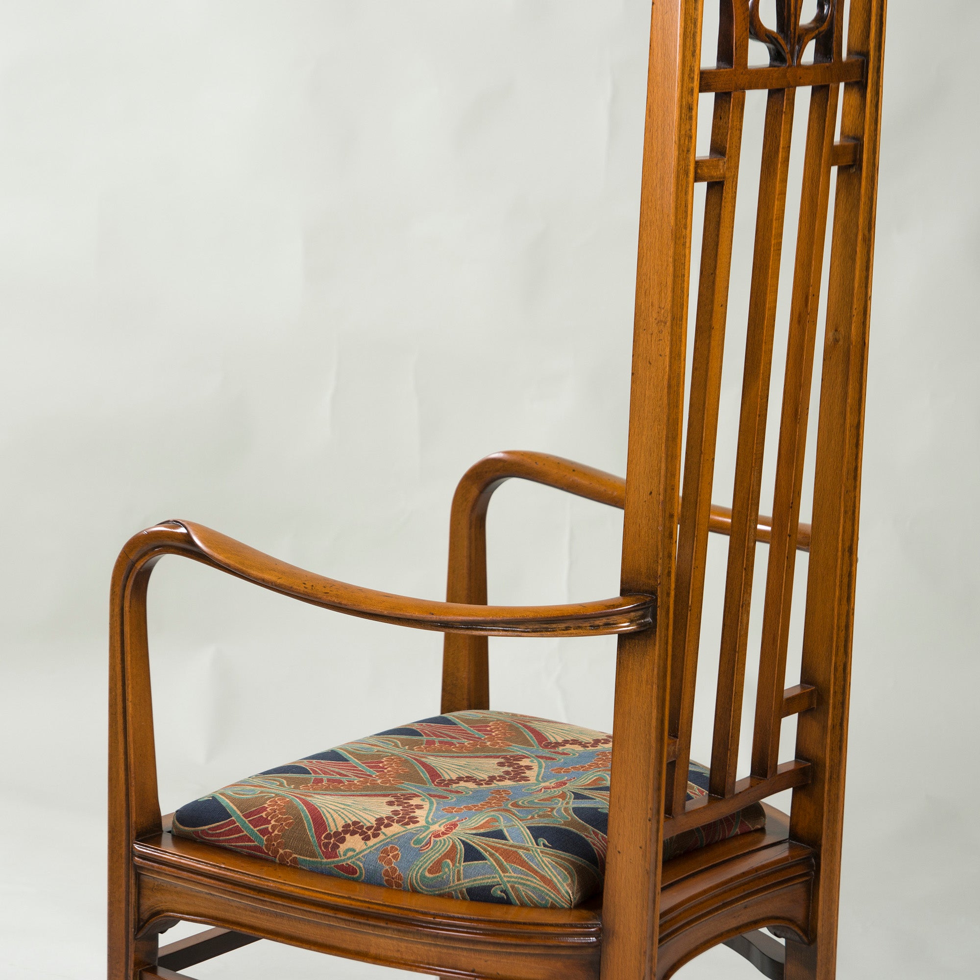 Italian Dining Chair Medea High Back Armchair Art Nouveau Style (2) Classic Antique