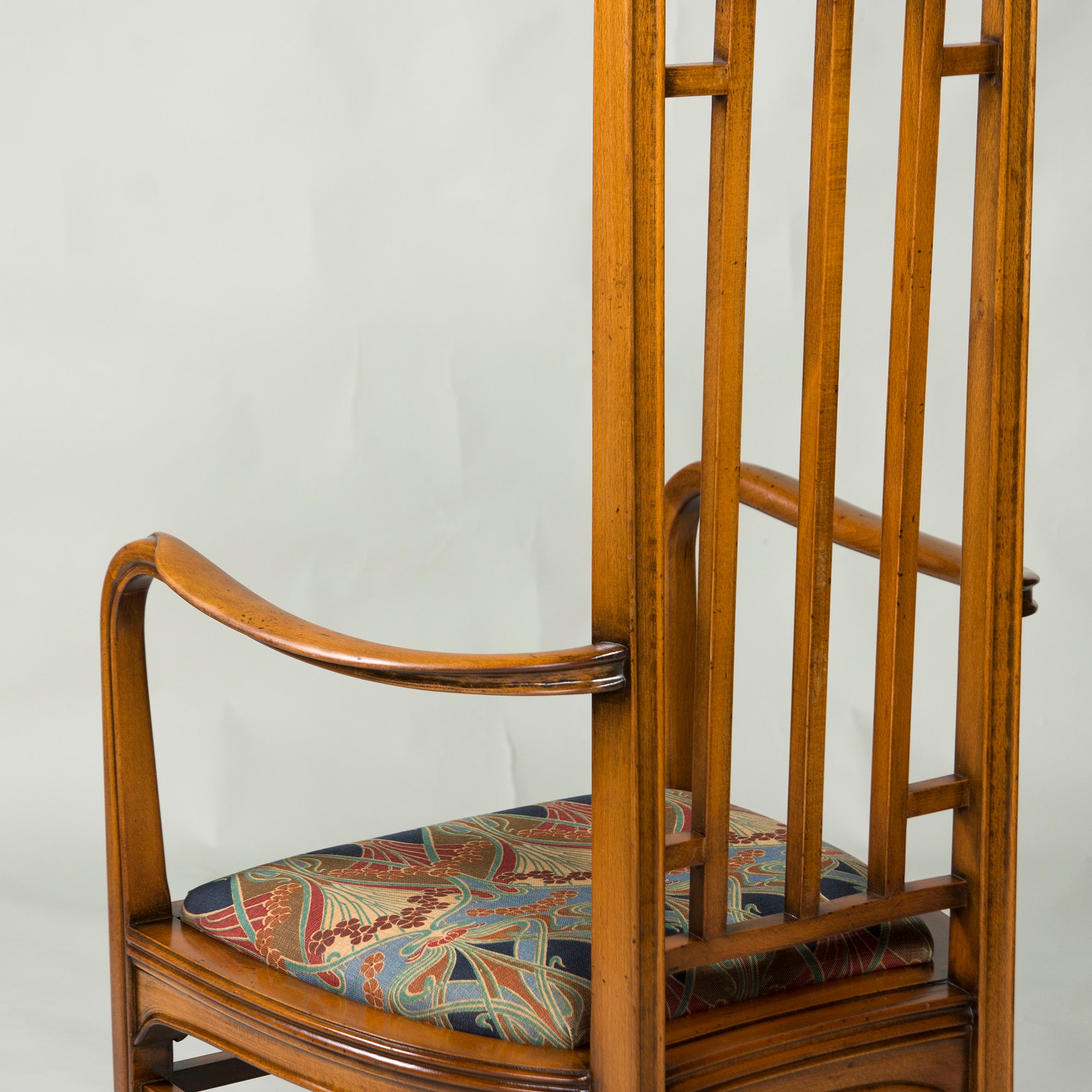 Italian Dining Chair Medea High Back Armchair Art Nouveau Style (2) Classic Antique