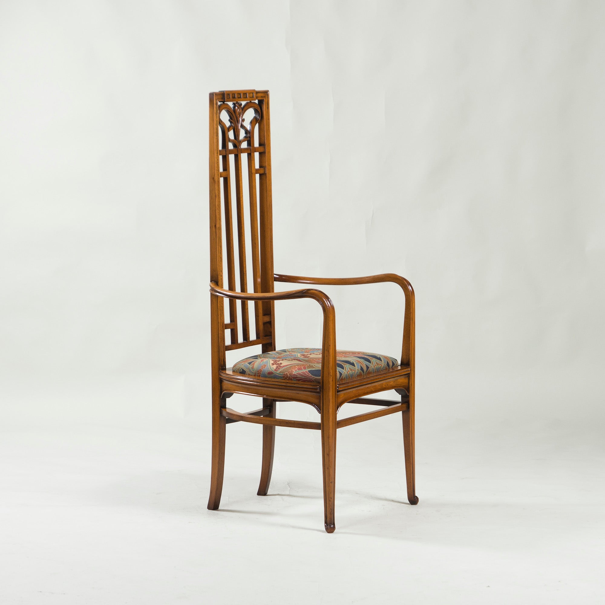 Italian Dining Chair Medea High Back Armchair Art Nouveau Style (2) Classic Antique