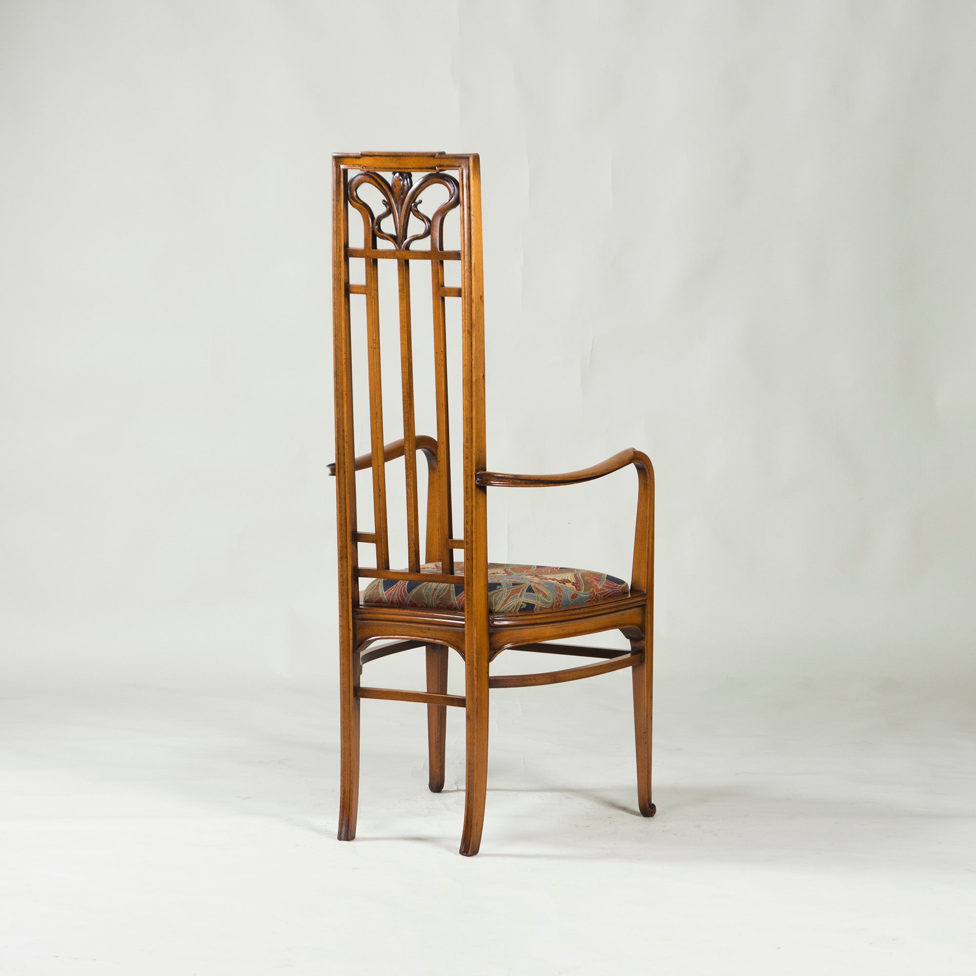 Italian Dining Chair Medea High Back Armchair Art Nouveau Style (2) Classic Antique