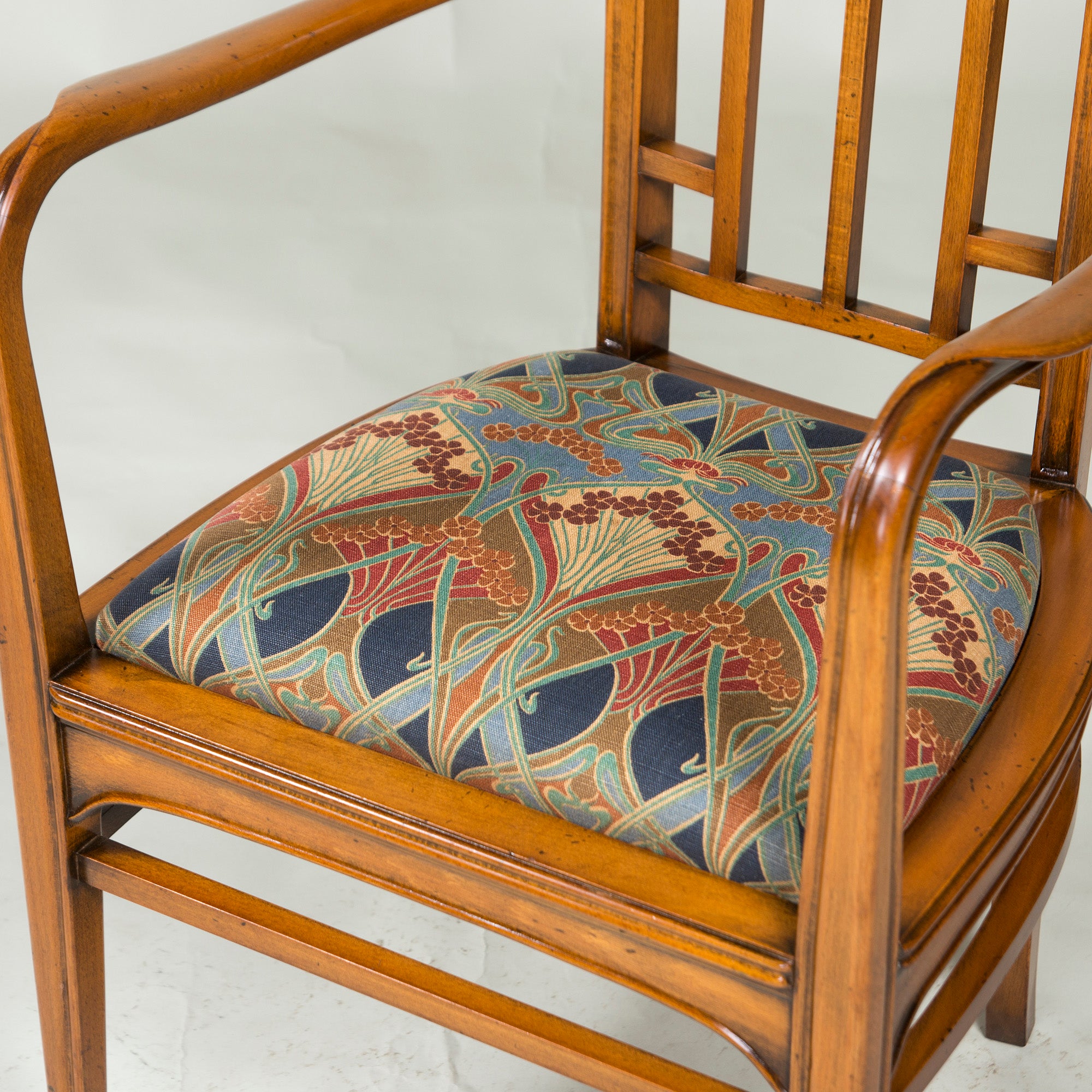 Italian Dining Chair Medea High Back Armchair Art Nouveau Style (2) Classic Antique