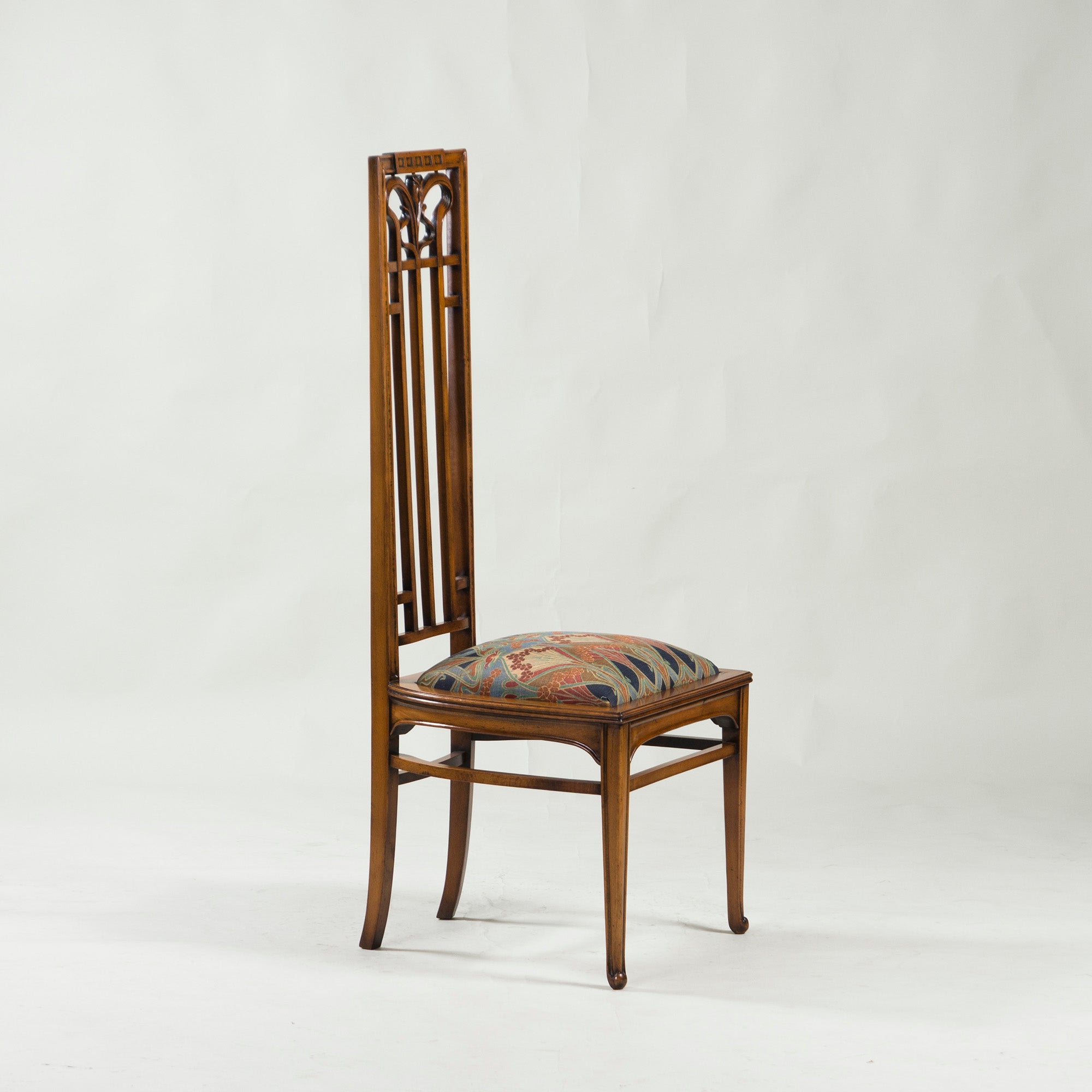 Italian Dining Chair Medea High Back Chair Art Nouveau Style (1) Classic Antique Style