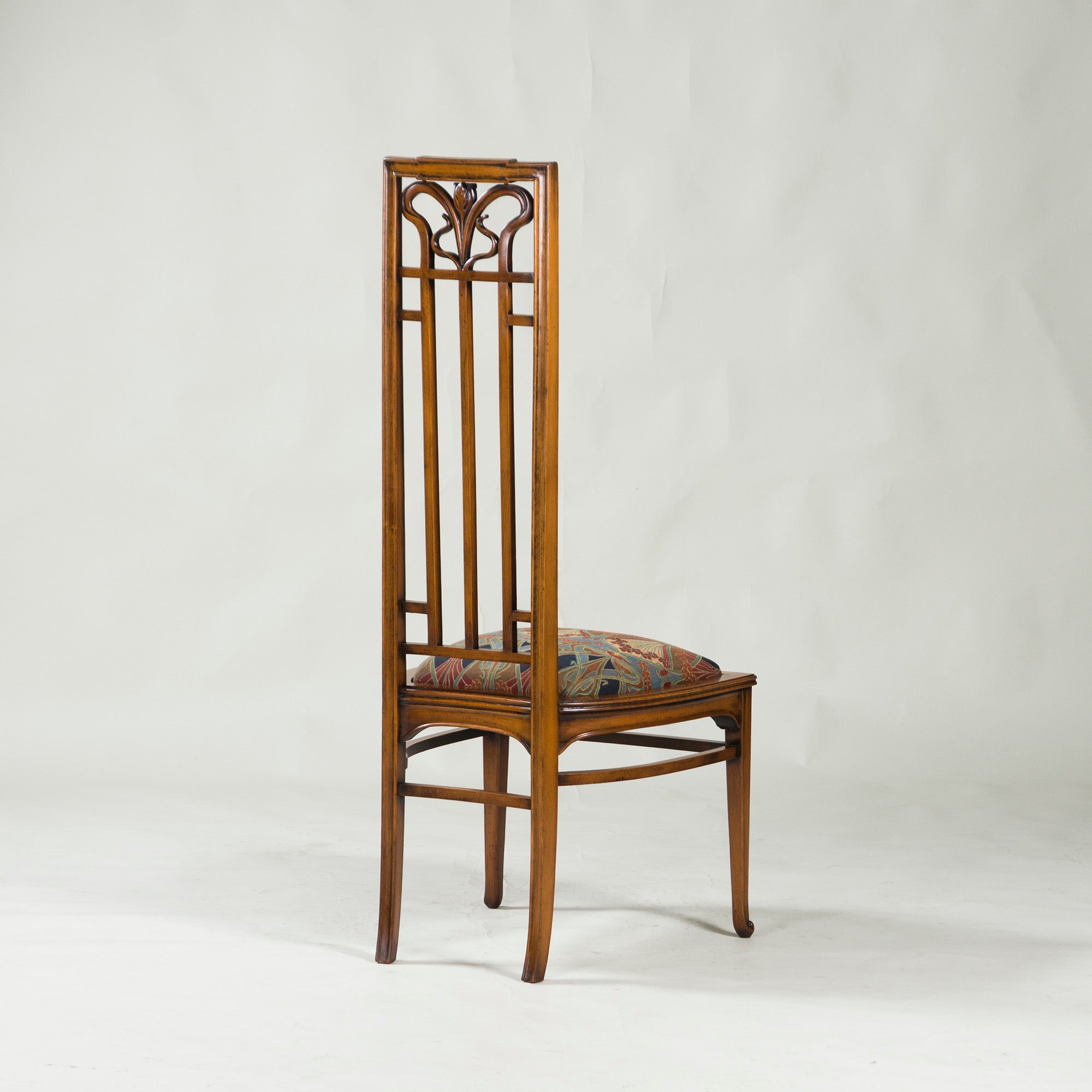 Italian Dining Chair Medea High Back Chair Art Nouveau Style (1) Classic Antique Style