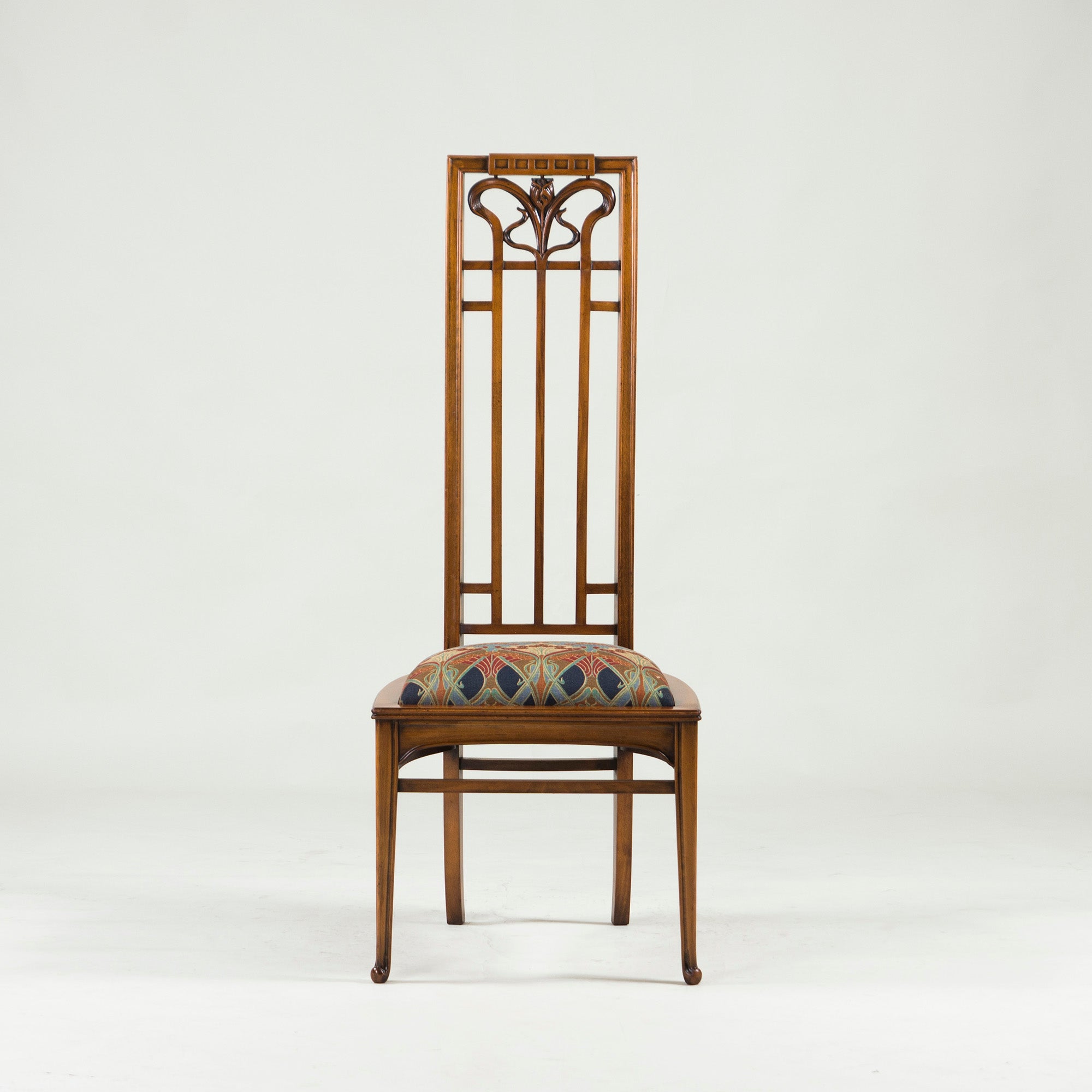Italian Dining Chair Medea High Back Chair Art Nouveau Style (1) Classic Antique Style
