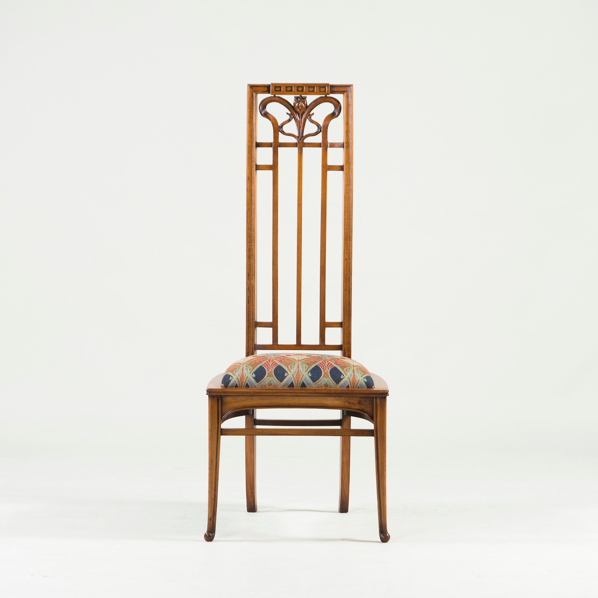 Italian Dining Chair Medea High Back Chair Art Nouveau Style (3) Classic Antique Style