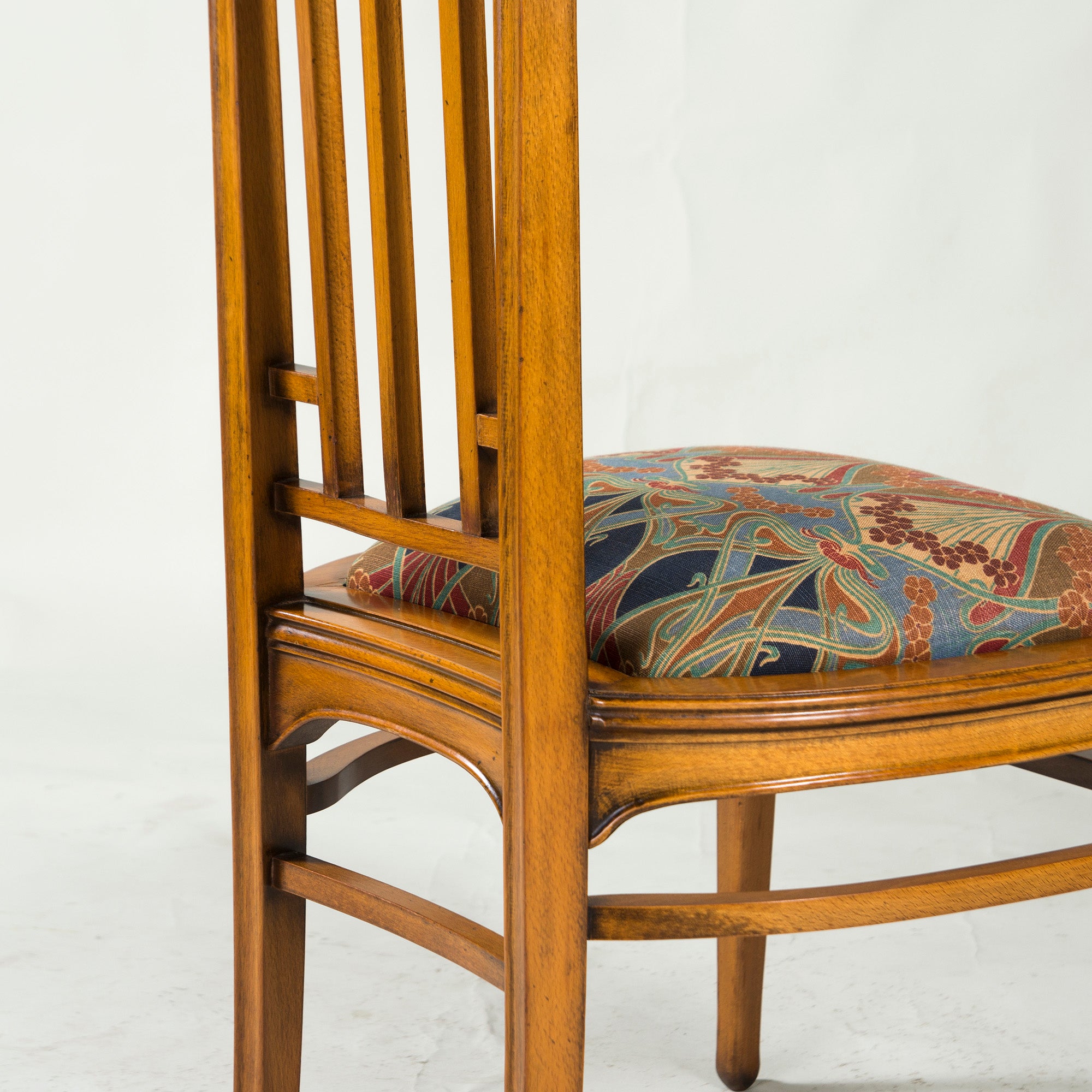 Italian Dining Chair Medea High Back Chair Art Nouveau Style (3) Classic Antique Style