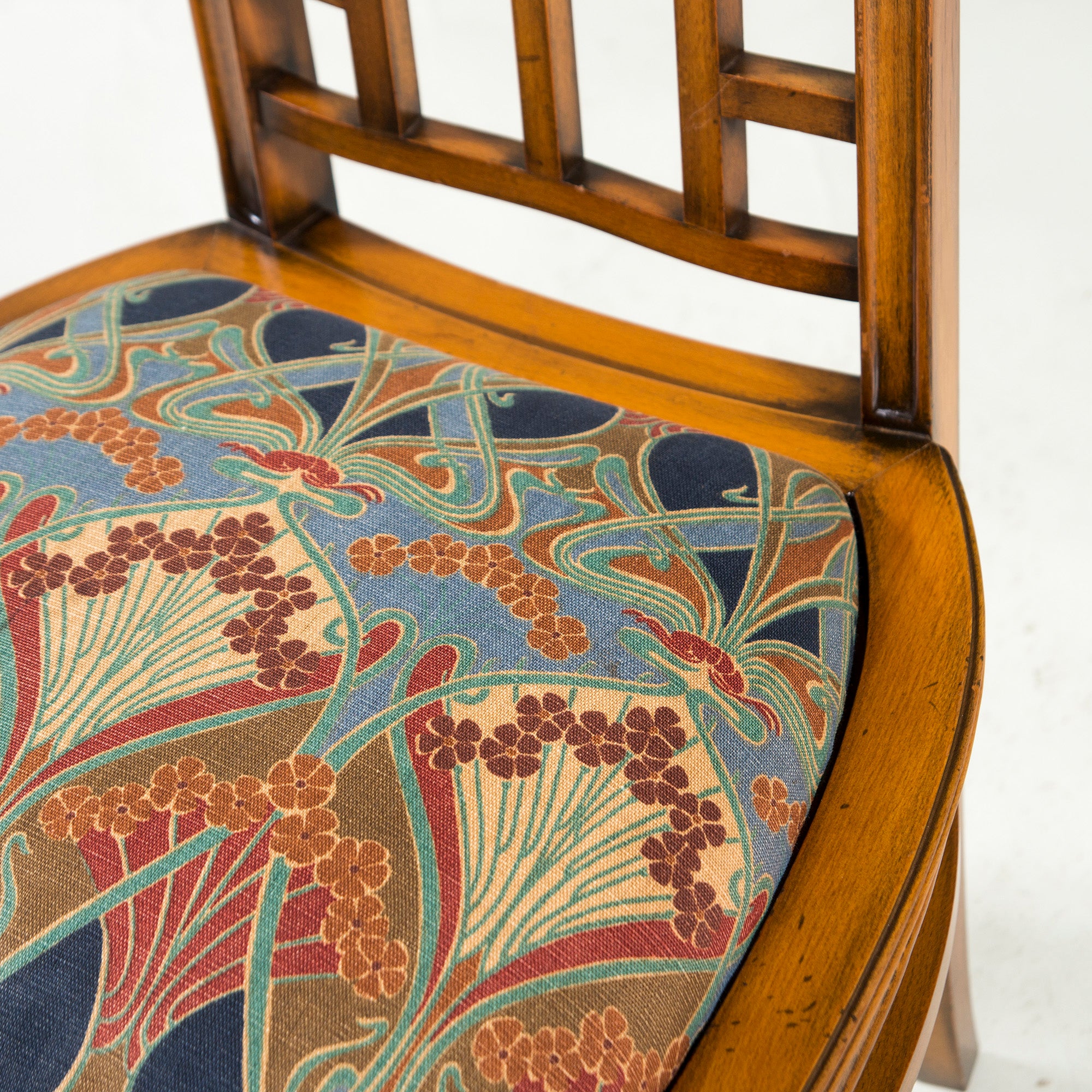 Italian Dining Chair Medea High Back Chair Art Nouveau Style (1) Classic Antique Style
