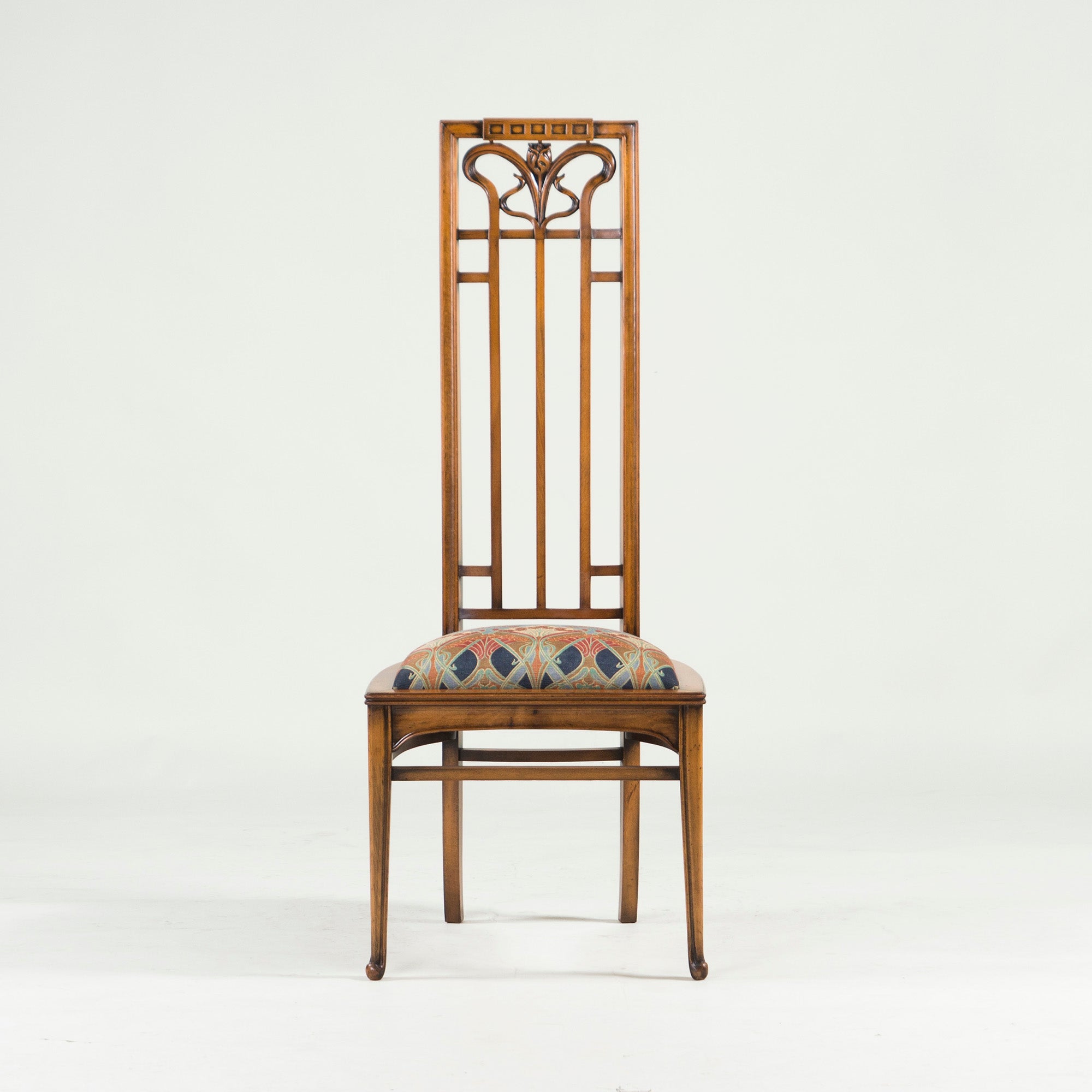 Italian Dining Chair Medea High Back Chair Art Nouveau Style (1) Classic Antique Style