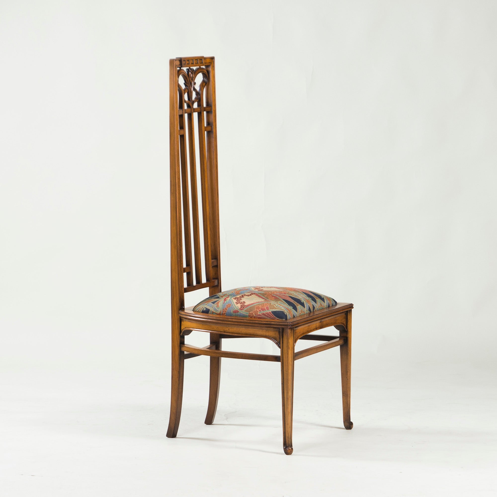 Italian Dining Chair Medea High Back Chair Art Nouveau Style (1) Classic Antique Style
