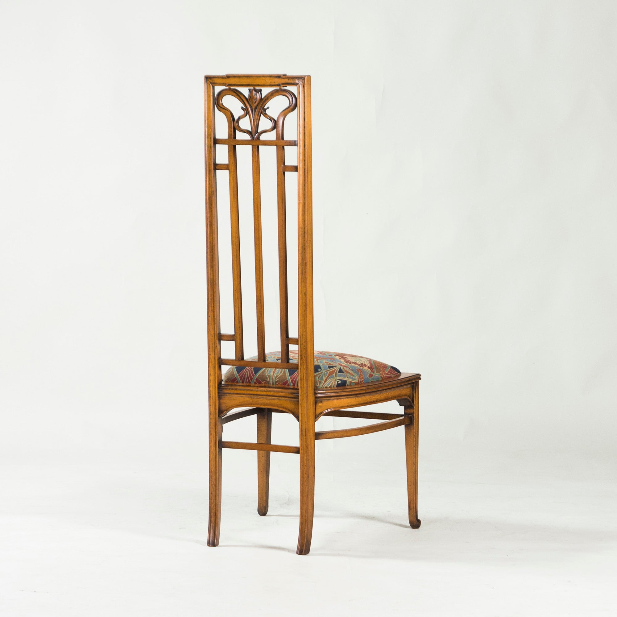Italian Dining Chair Medea High Back Chair Art Nouveau Style (1) Classic Antique Style