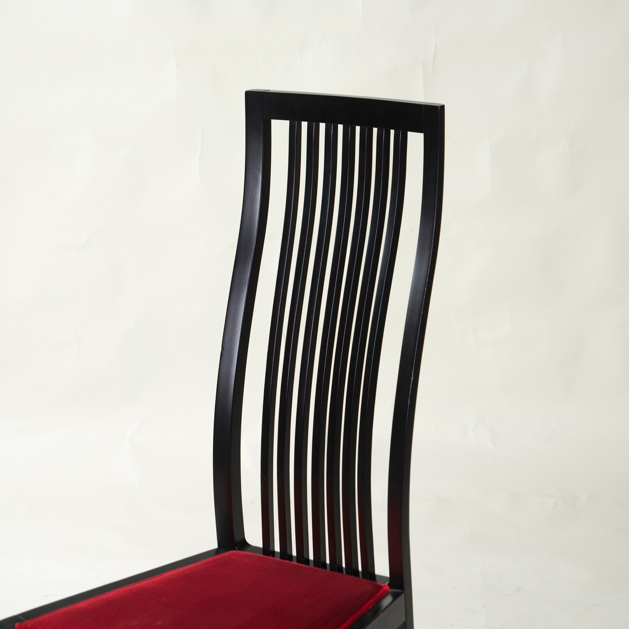【中古】ダイニングチェア 秋田木工 No2801 ブナ材 ベルベット 剣持勇 ハイバックチェア ジャパニーズモダン デザイナーズ家具 IDC大塚【中古家具】【中古ダイニングチェア】【USED家具】【デザイナーズ】